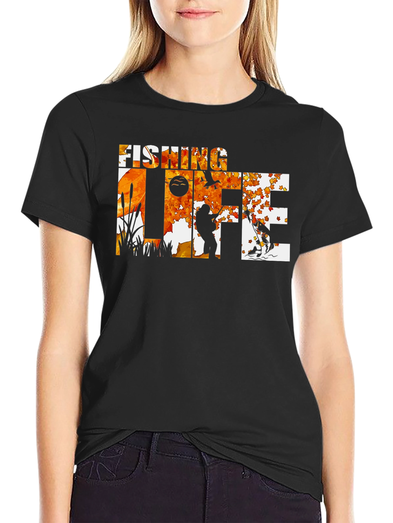 Fishing Life Black T-Shirt - Outdoor Adventure Tee