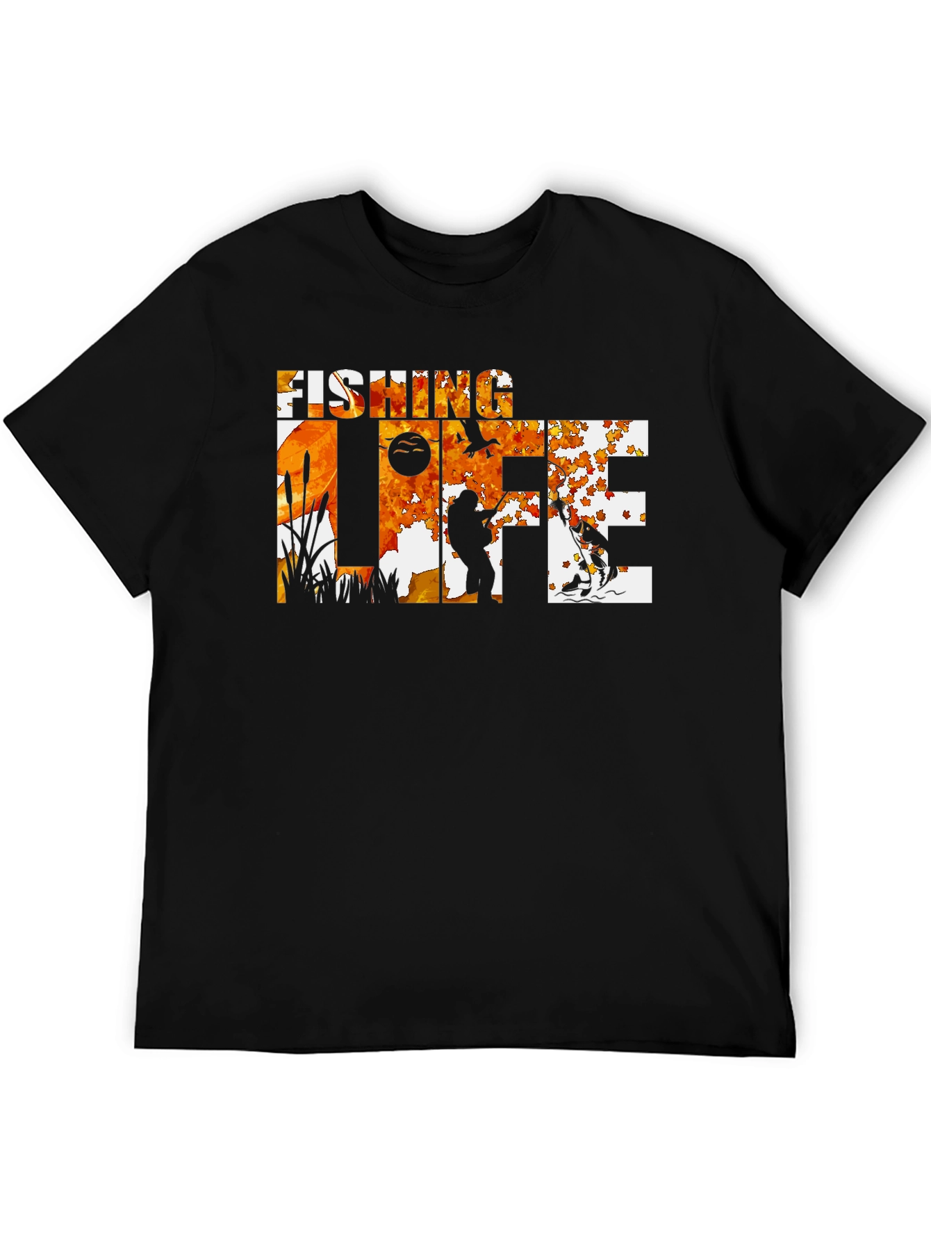 Fishing Life Black T-Shirt - Outdoor Adventure Tee