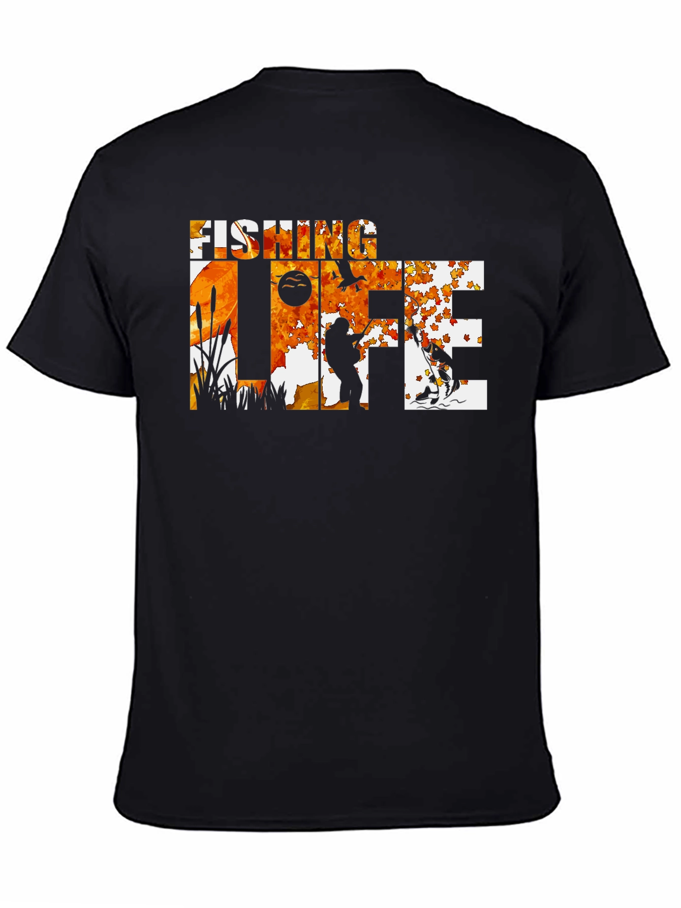 Fishing Life Black T-Shirt - Outdoor Adventure Tee