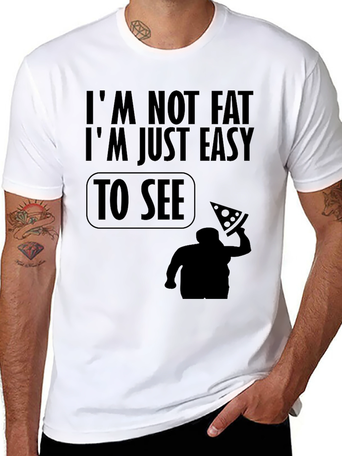 Funny Easy to See Graphic Mens T-Shirt