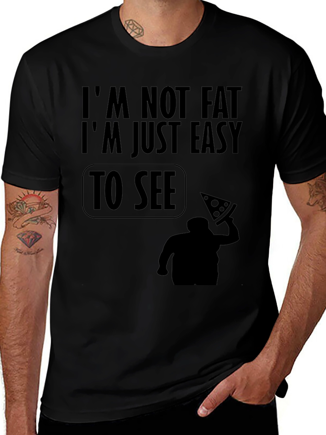 Funny Easy to See Graphic Mens T-Shirt
