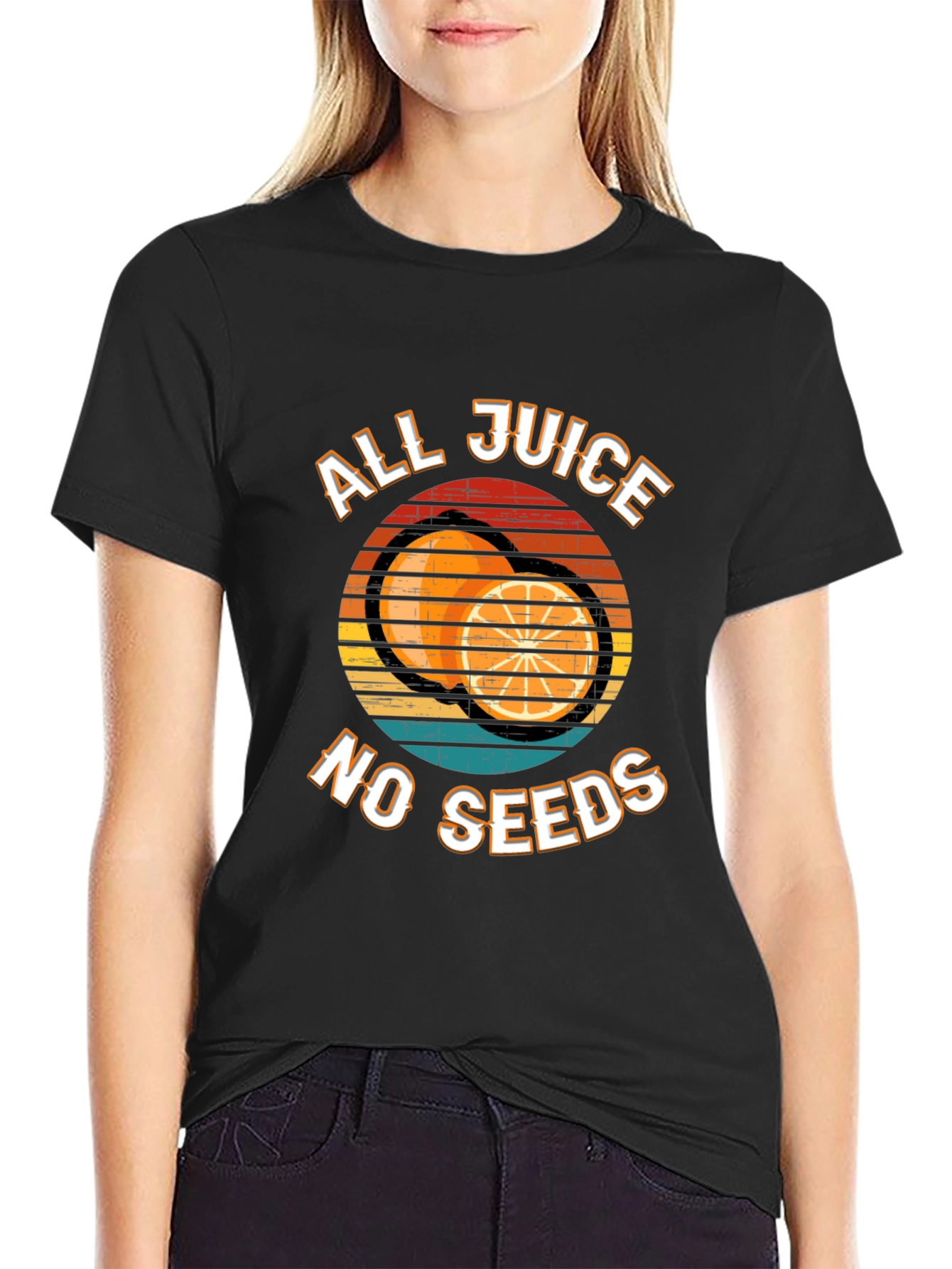 All Juice No Seeds Graphic Tee - Black