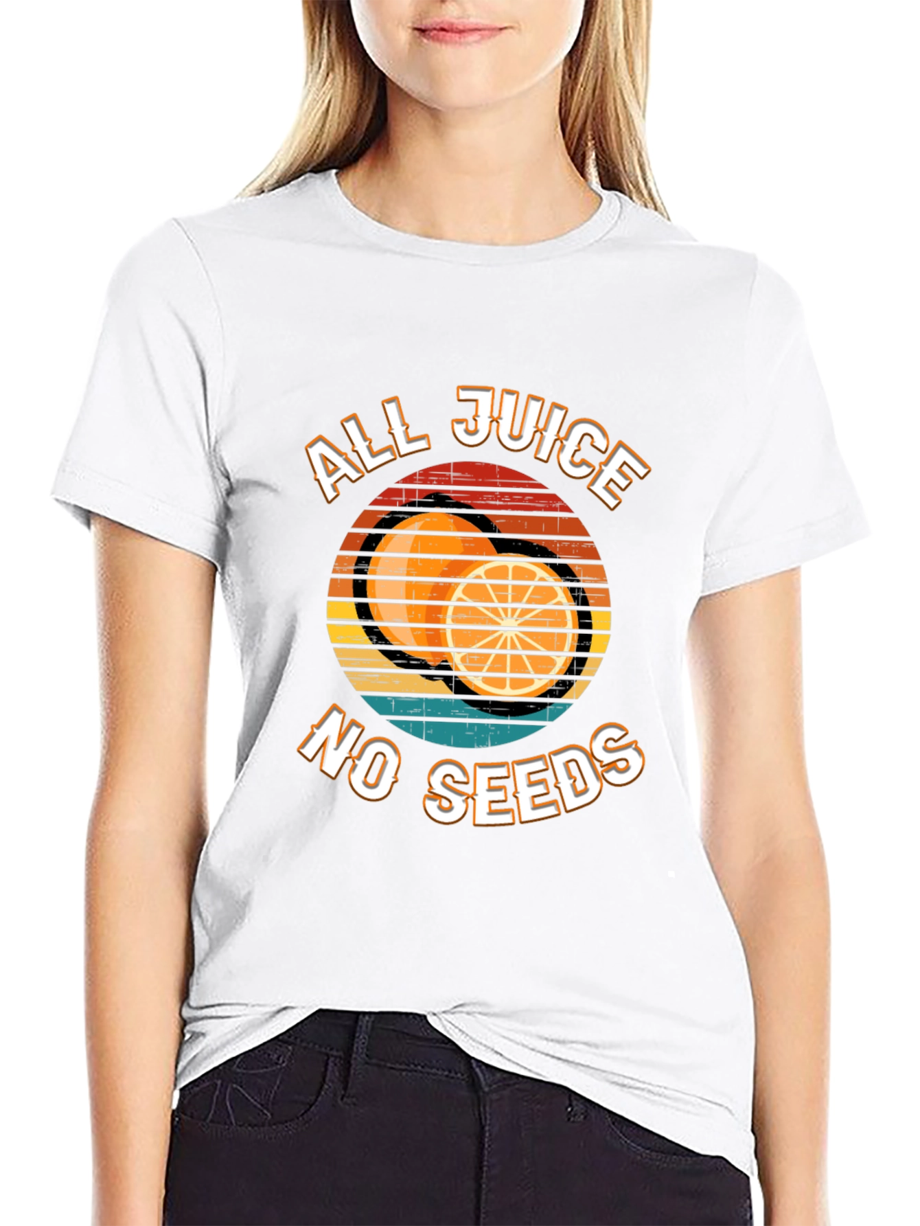 All Juice No Seeds Graphic Tee - Black