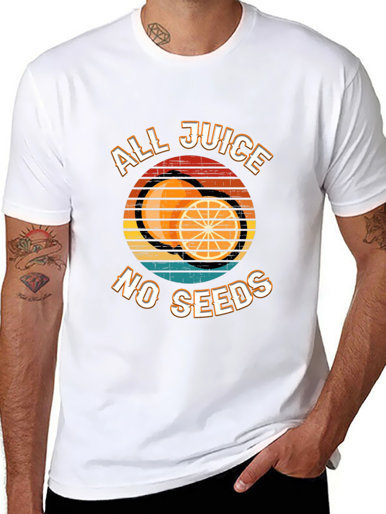 All Juice No Seeds Graphic Tee - Black