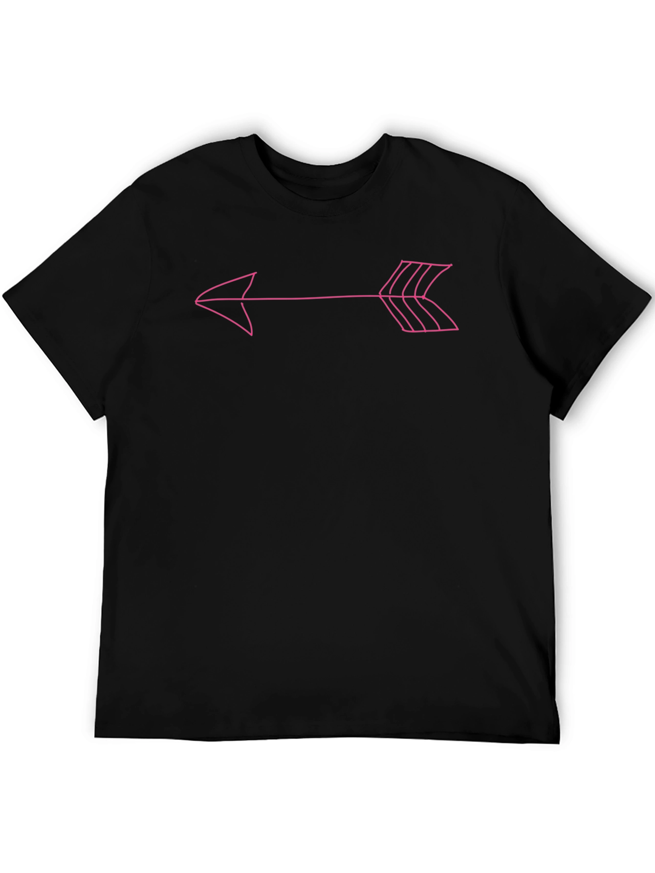 Arrow Graphic Tee - Casual Black T-Shirt