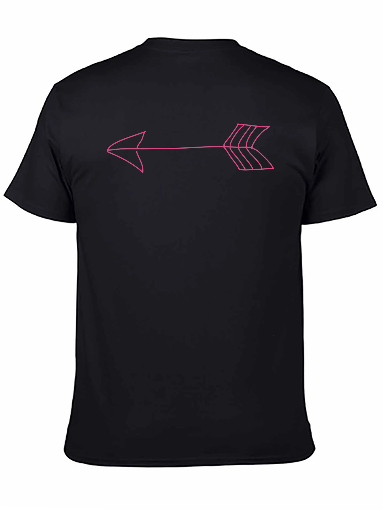 Arrow Graphic Tee - Casual Black T-Shirt