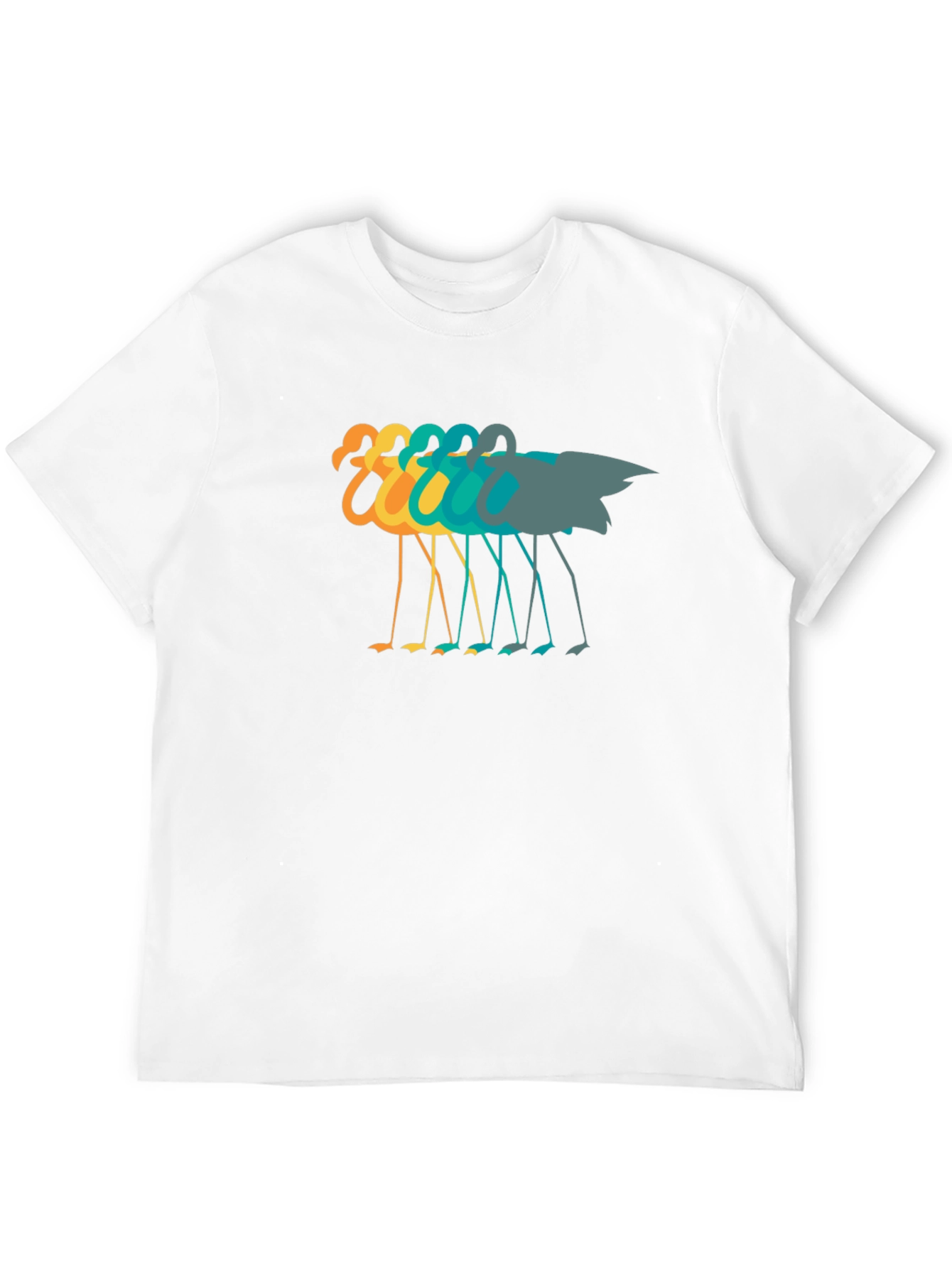 Retro Flamingo Graphic Tee - Black