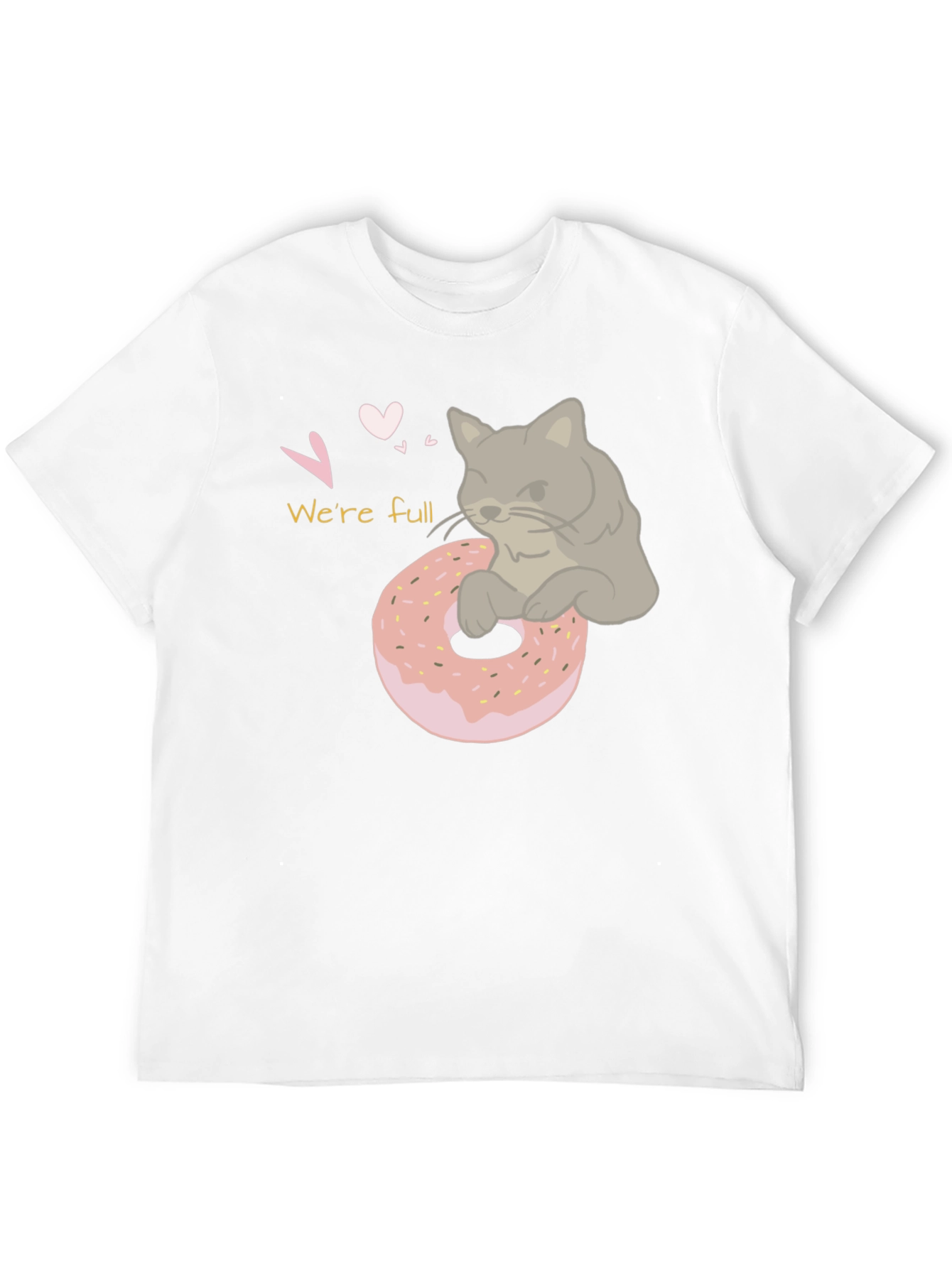 Were Full Cat & Donut Graphic T-Shirt