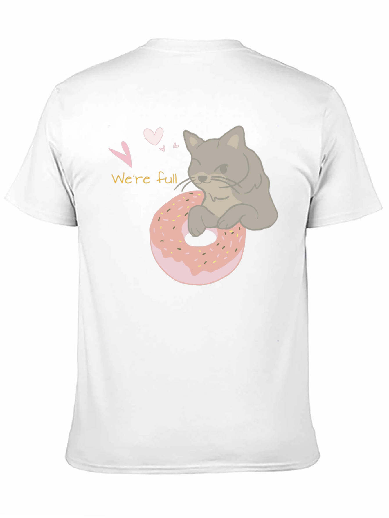 Were Full Cat & Donut Graphic T-Shirt
