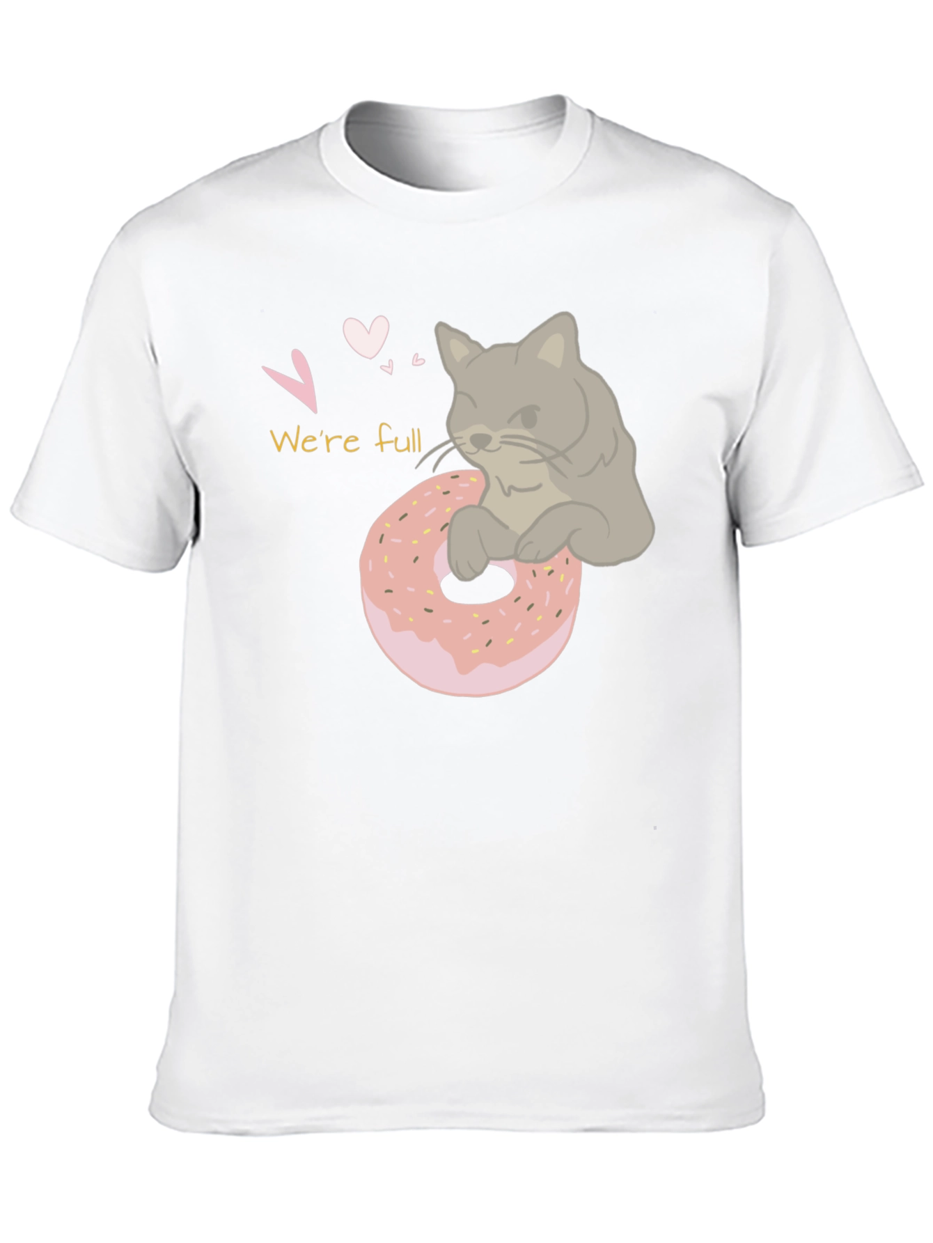 Were Full Cat & Donut Graphic T-Shirt