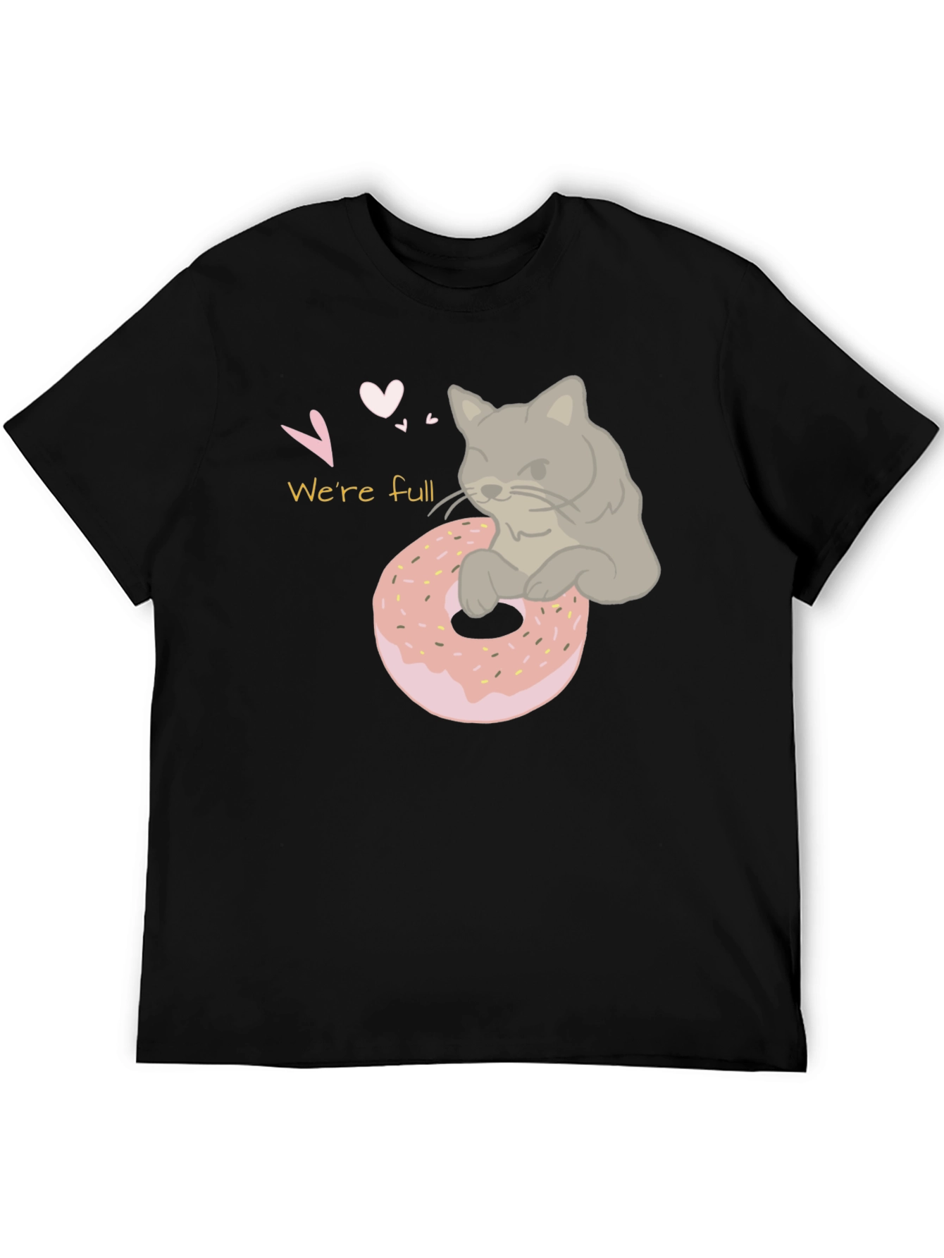 Were Full Cat & Donut Graphic T-Shirt