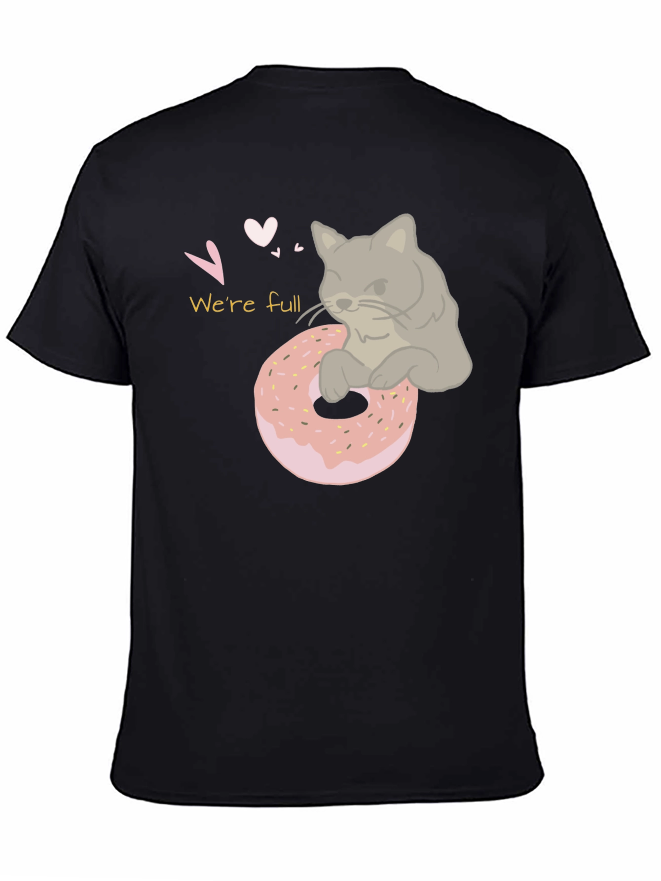 Were Full Cat & Donut Graphic T-Shirt
