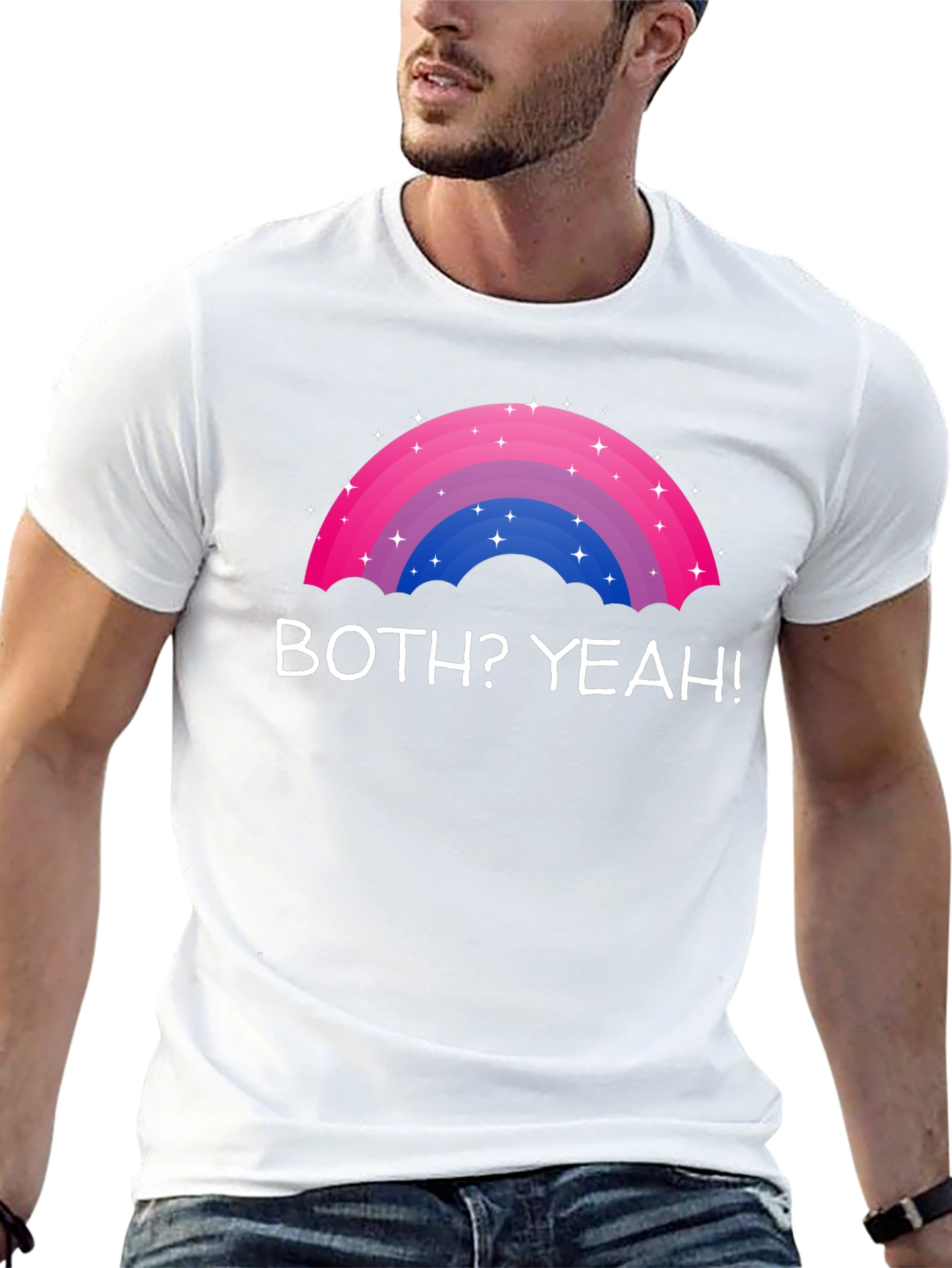 Bisexual Pride Rainbow T-Shirt - Both? Yeah!