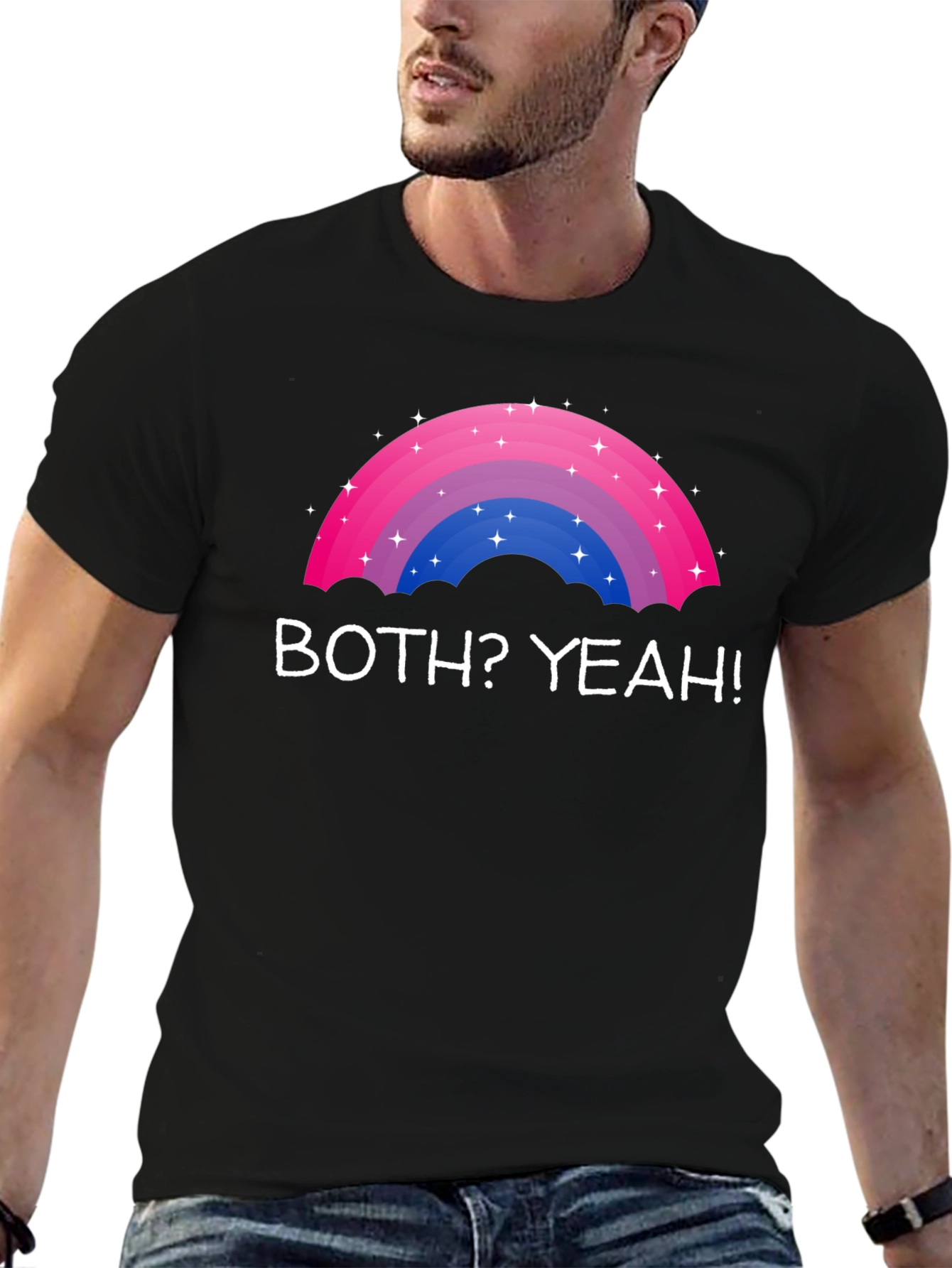 Bisexual Pride Rainbow T-Shirt - Both? Yeah!