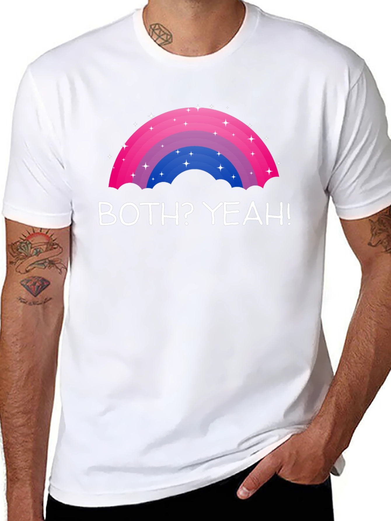 Bisexual Pride Rainbow T-Shirt - Both? Yeah!