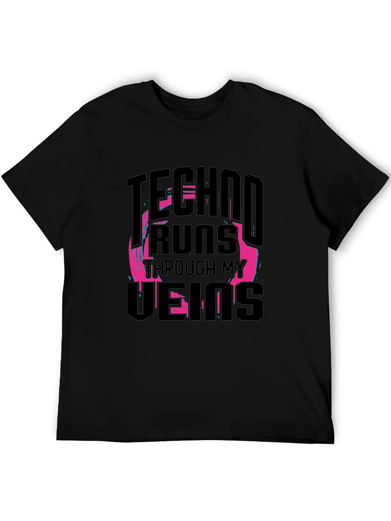 Techno Runs Through My Veins Graphic T-Shirt