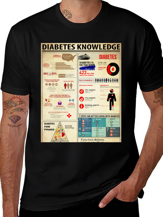 Diabetes Knowledge Graphic Print T-Shirt
