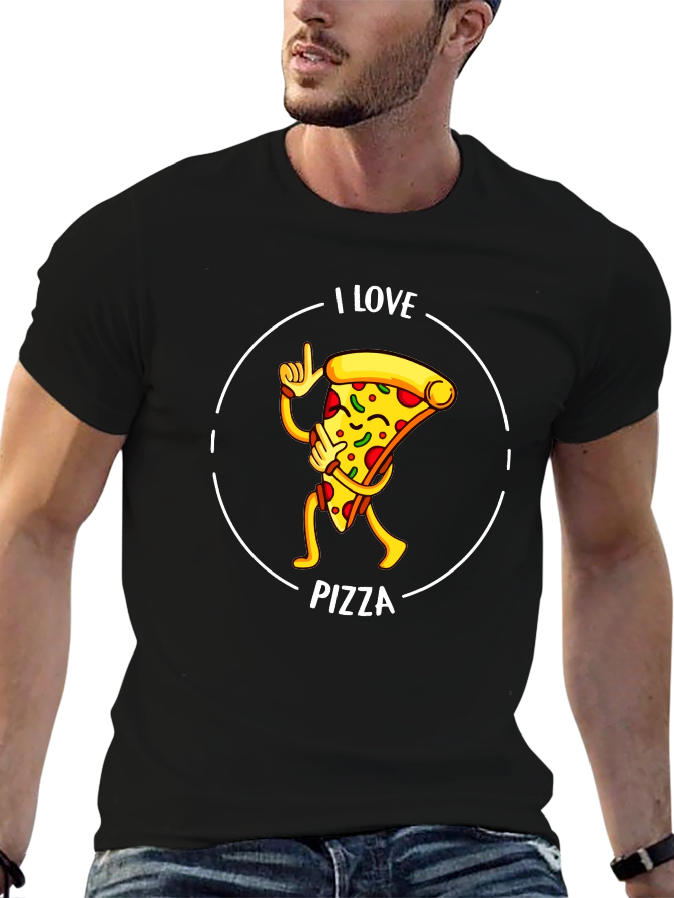 I Love Pizza Graphic T-Shirt