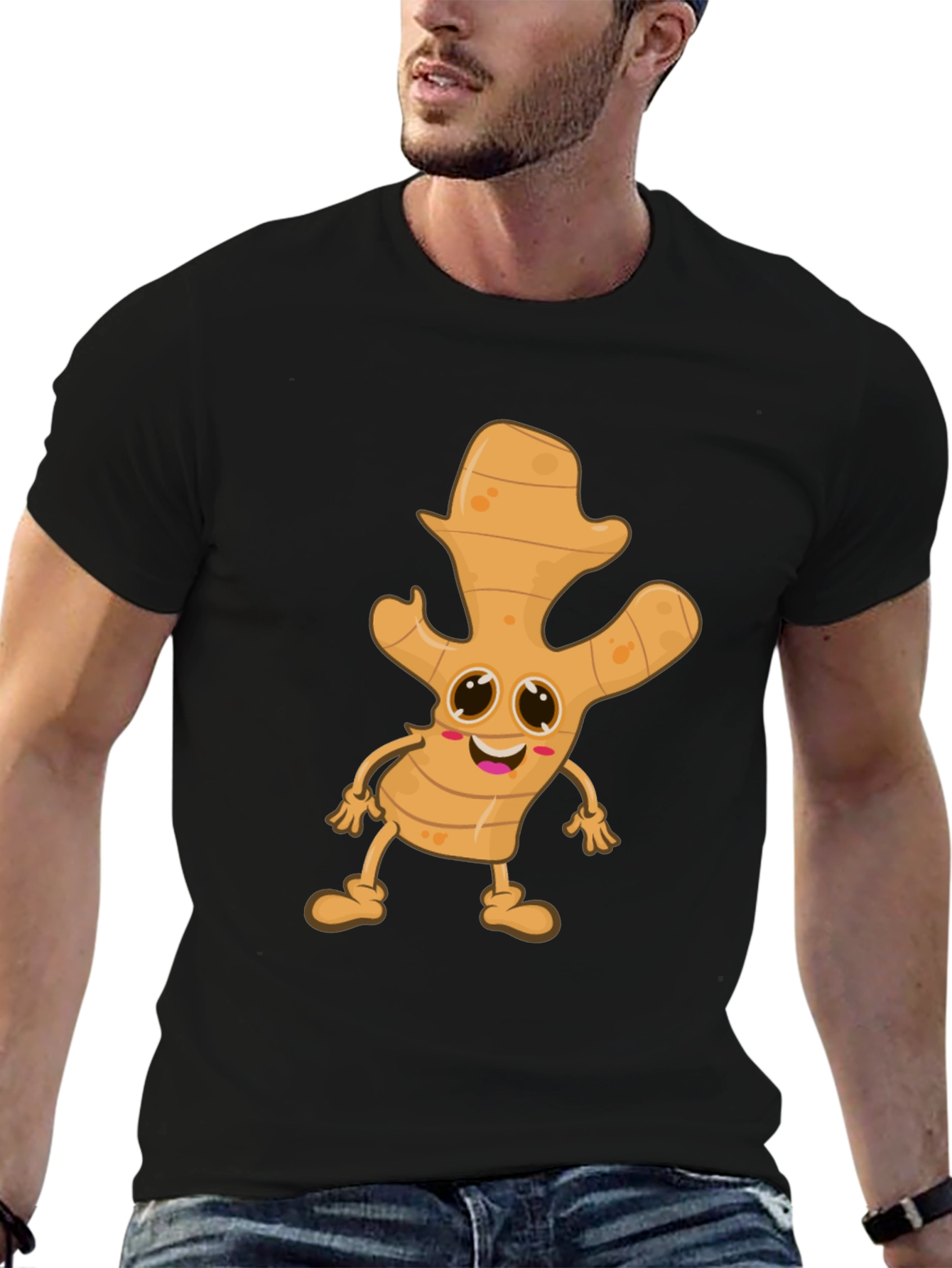 Ginger Character Black T-Shirt