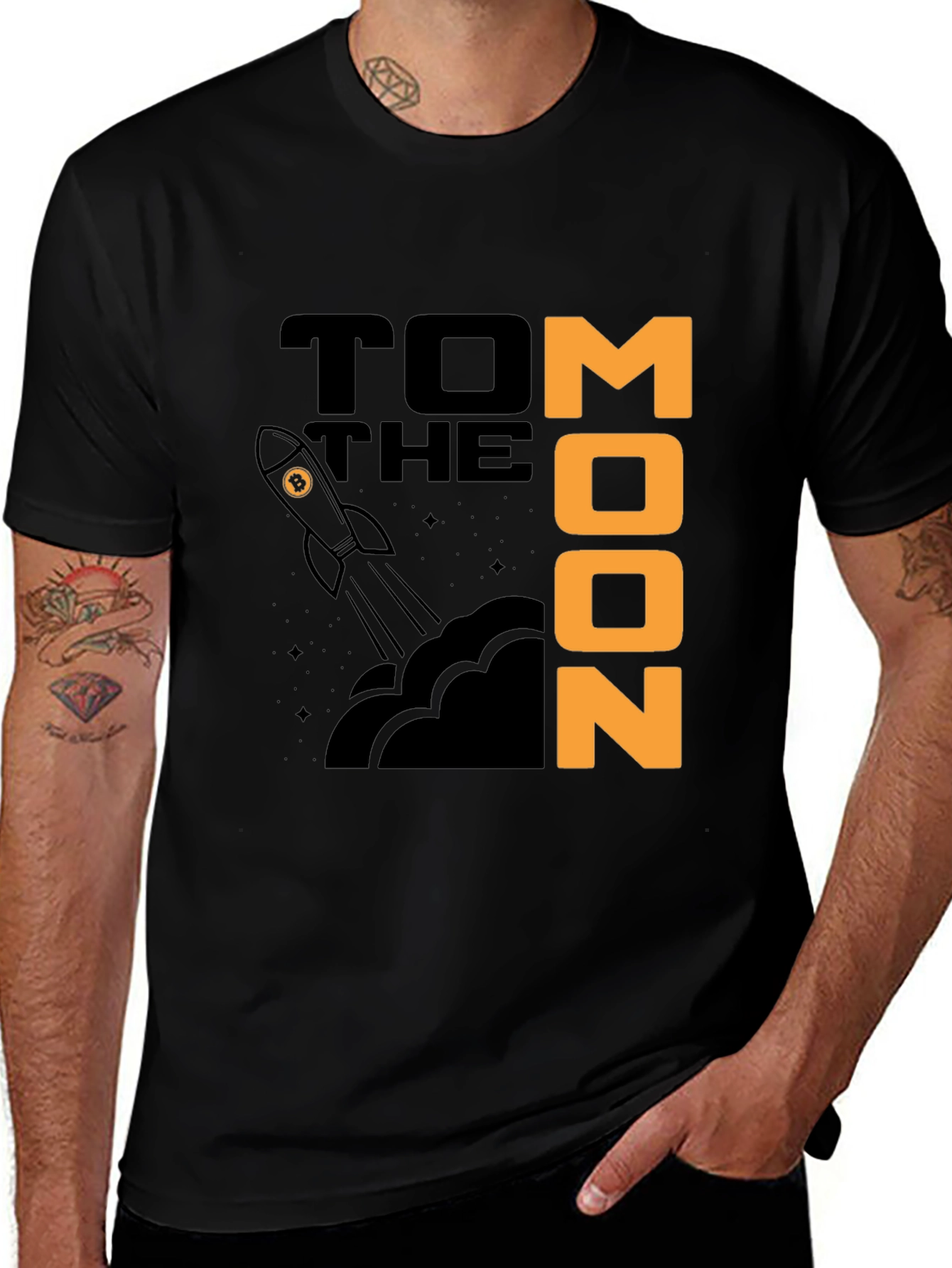 To The Moon T-Shirt - Bitcoin Rocket