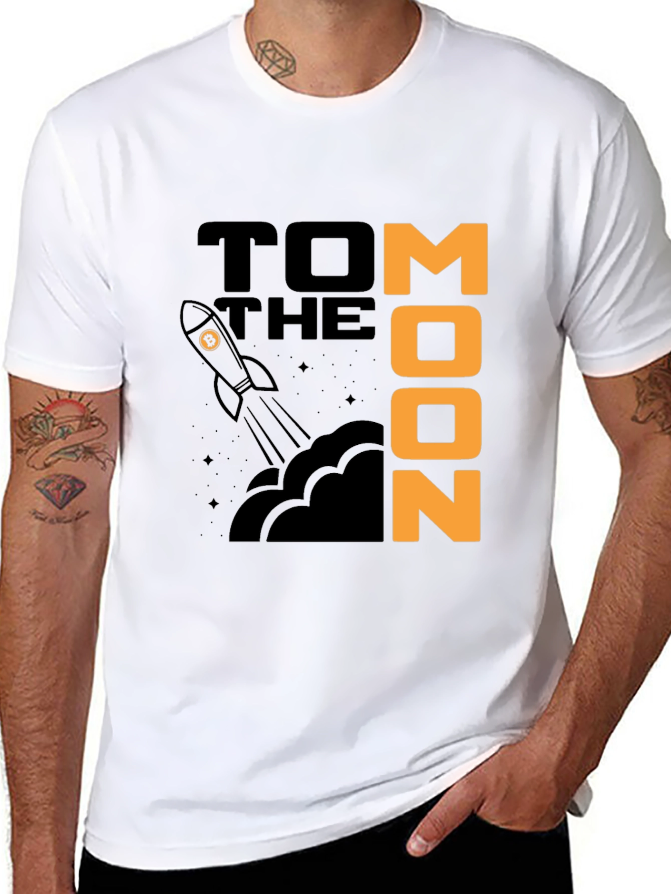 To The Moon T-Shirt - Bitcoin Rocket
