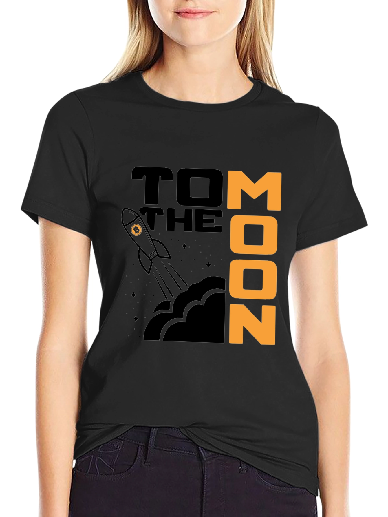 To The Moon T-Shirt - Bitcoin Rocket