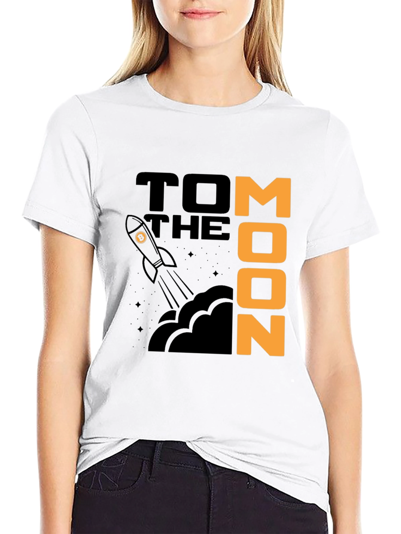 To The Moon T-Shirt - Bitcoin Rocket