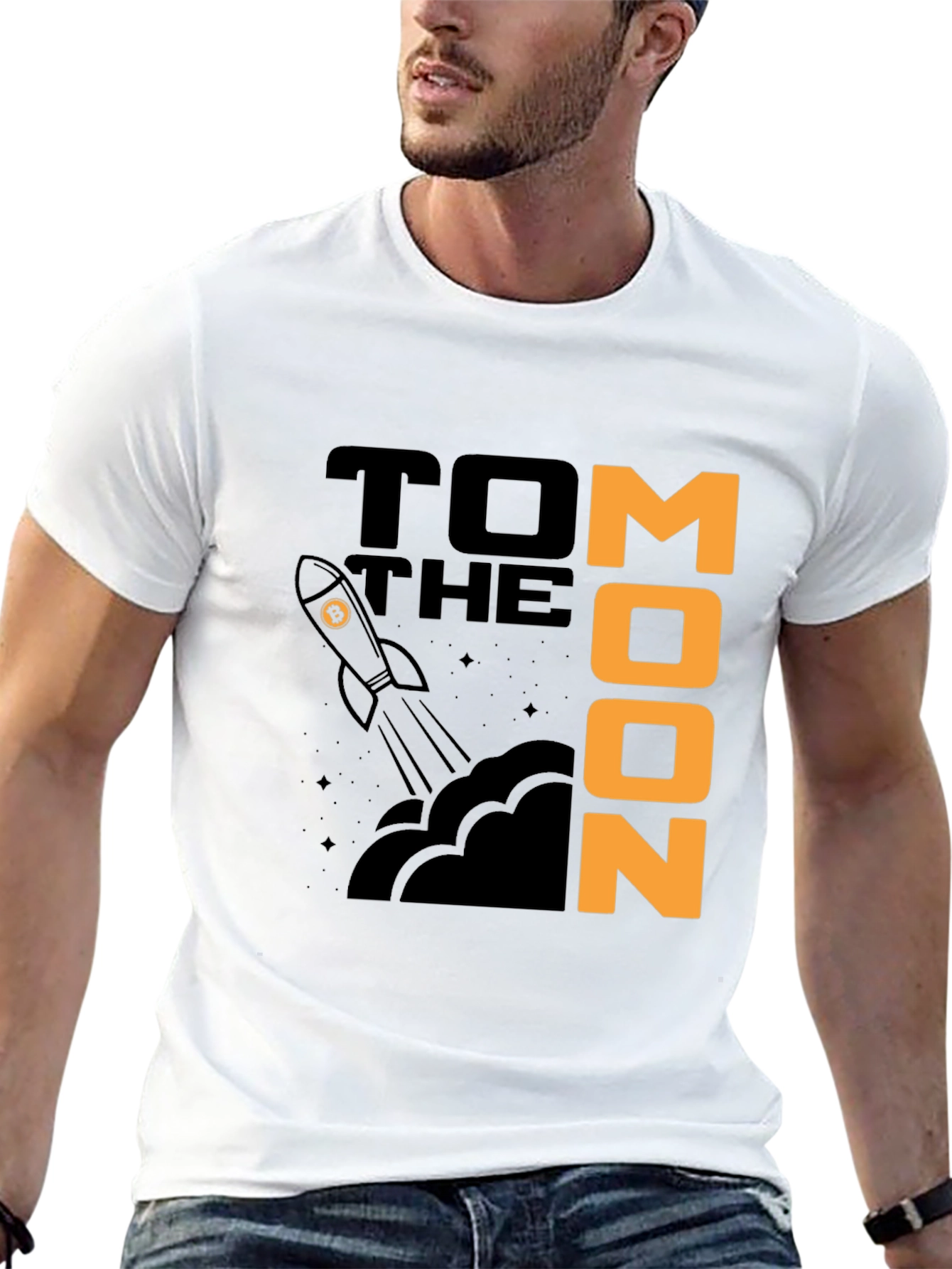 To The Moon T-Shirt - Bitcoin Rocket