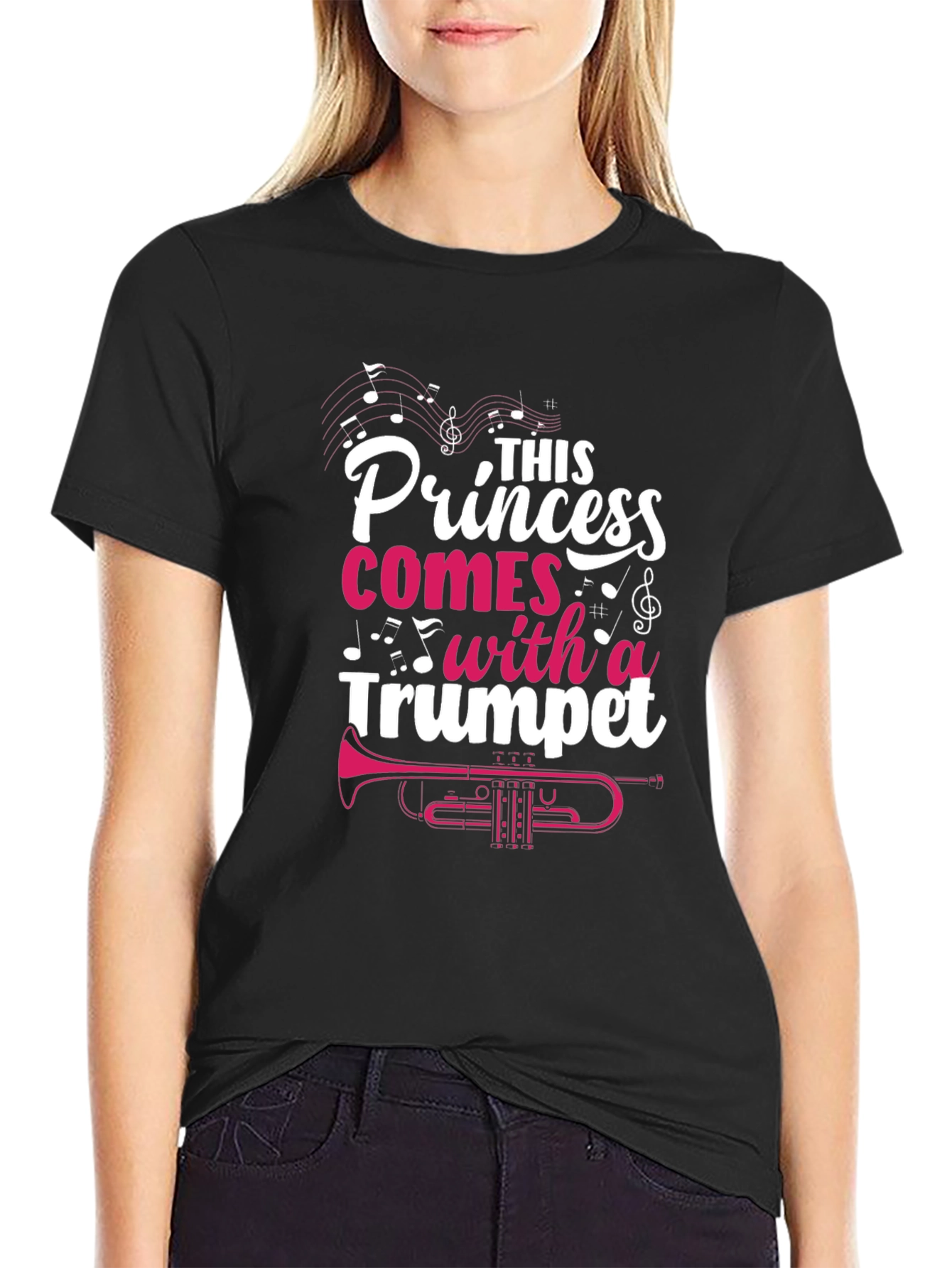 Princess Trumpet Player T-Shirt - Music Lover Tee