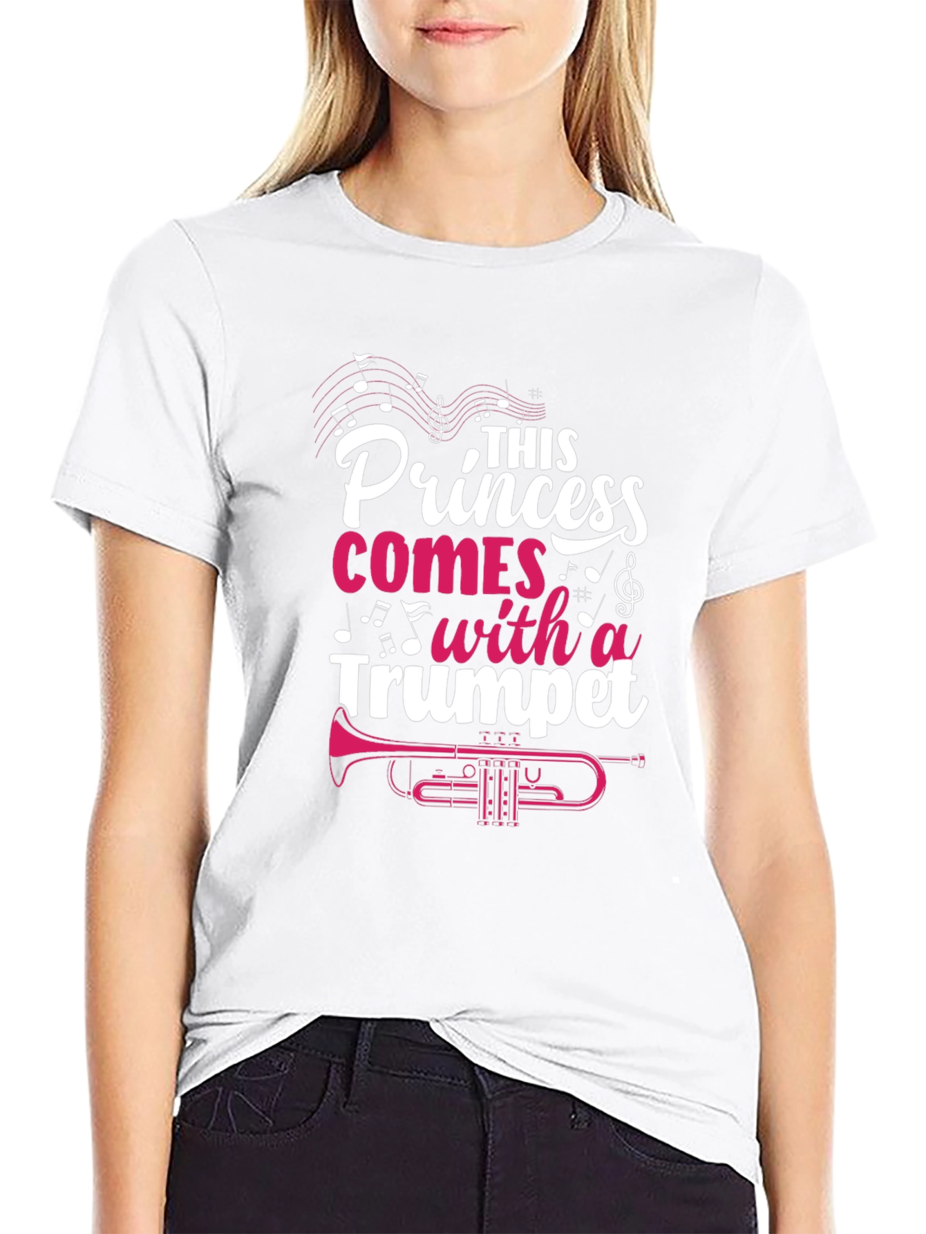Princess Trumpet Player T-Shirt - Music Lover Tee