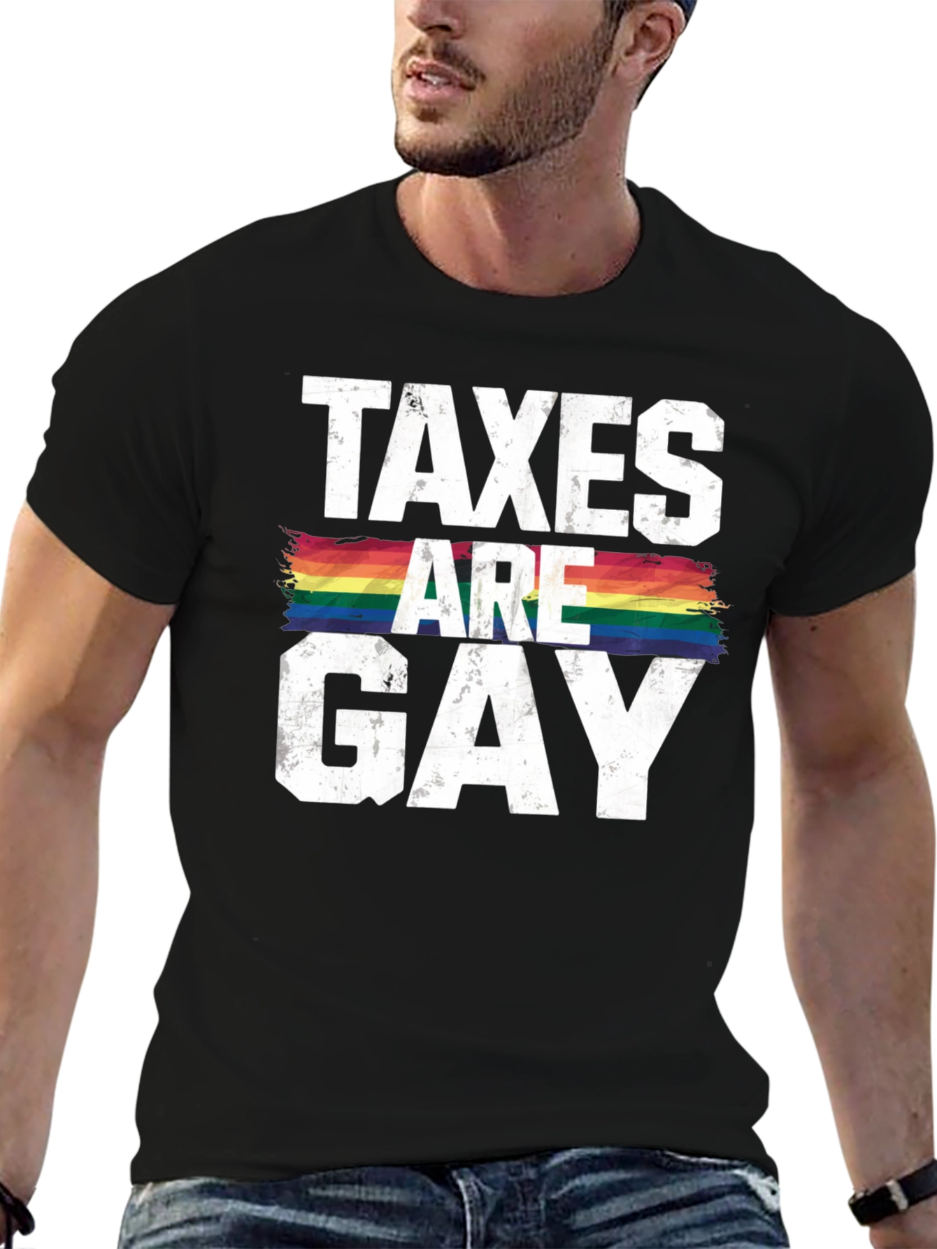 Taxes Are Gay T-Shirt - Pride LGBTQ Rainbow