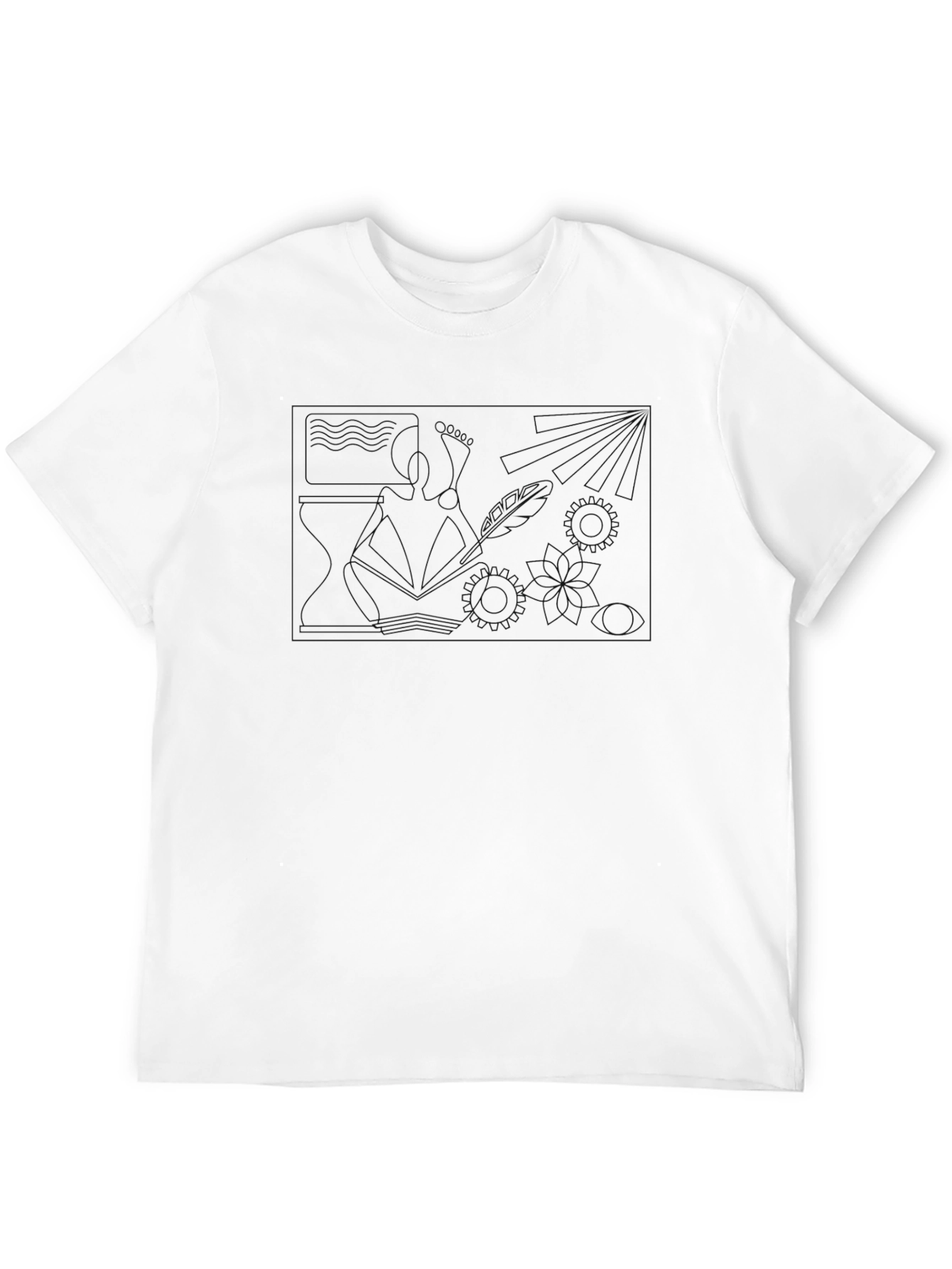 Black Graphic Print Crew Neck T-Shirt