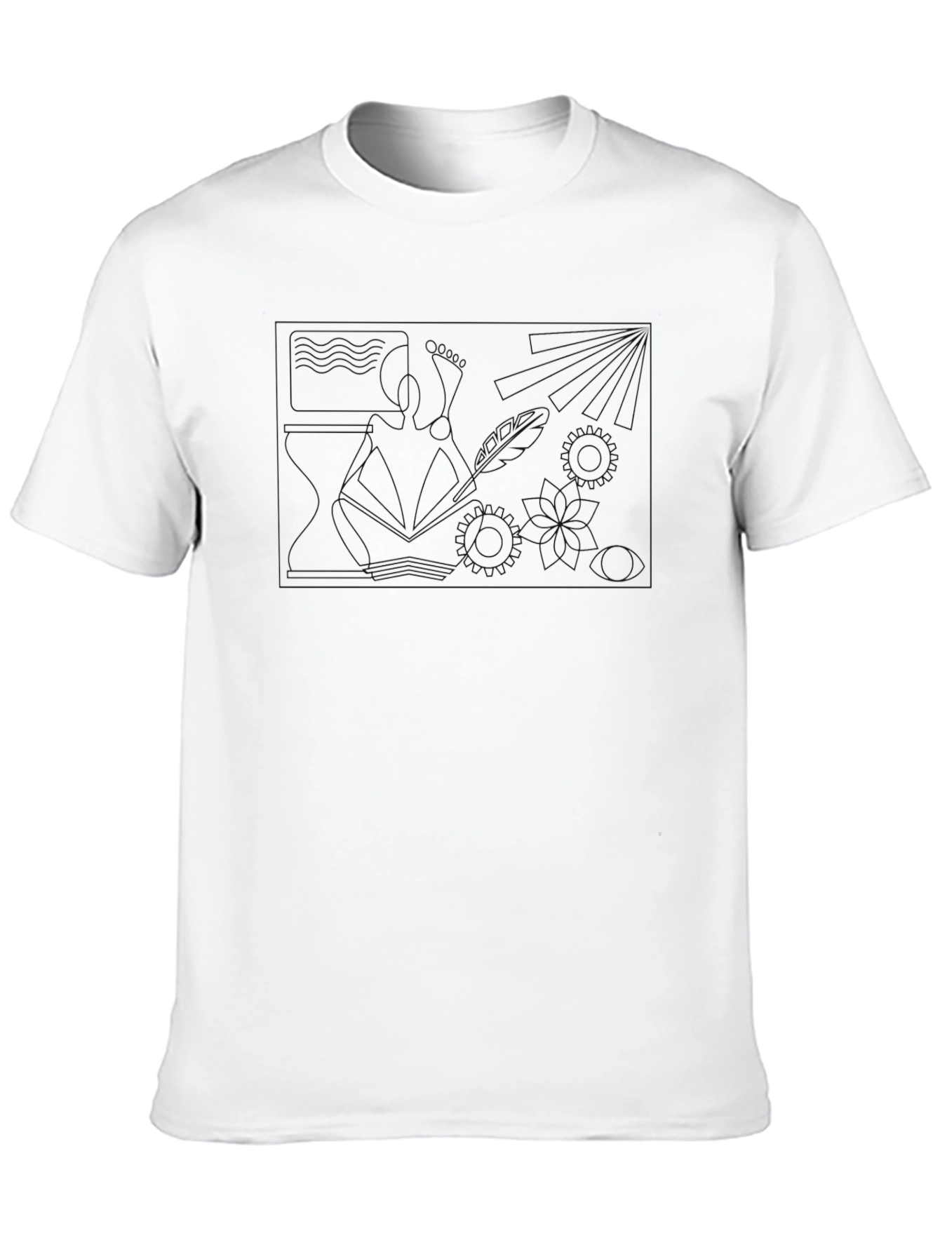 Black Graphic Print Crew Neck T-Shirt