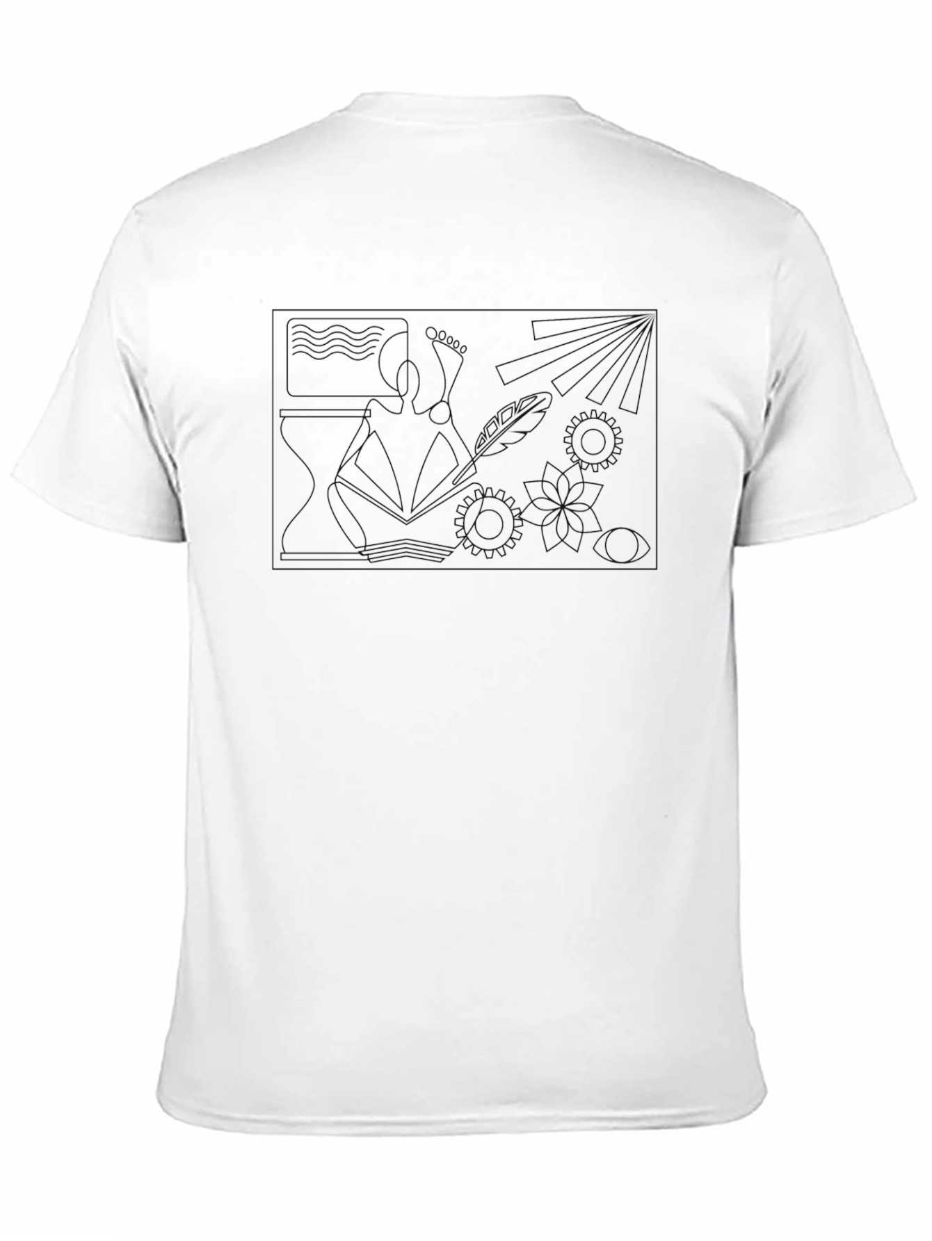 Black Graphic Print Crew Neck T-Shirt