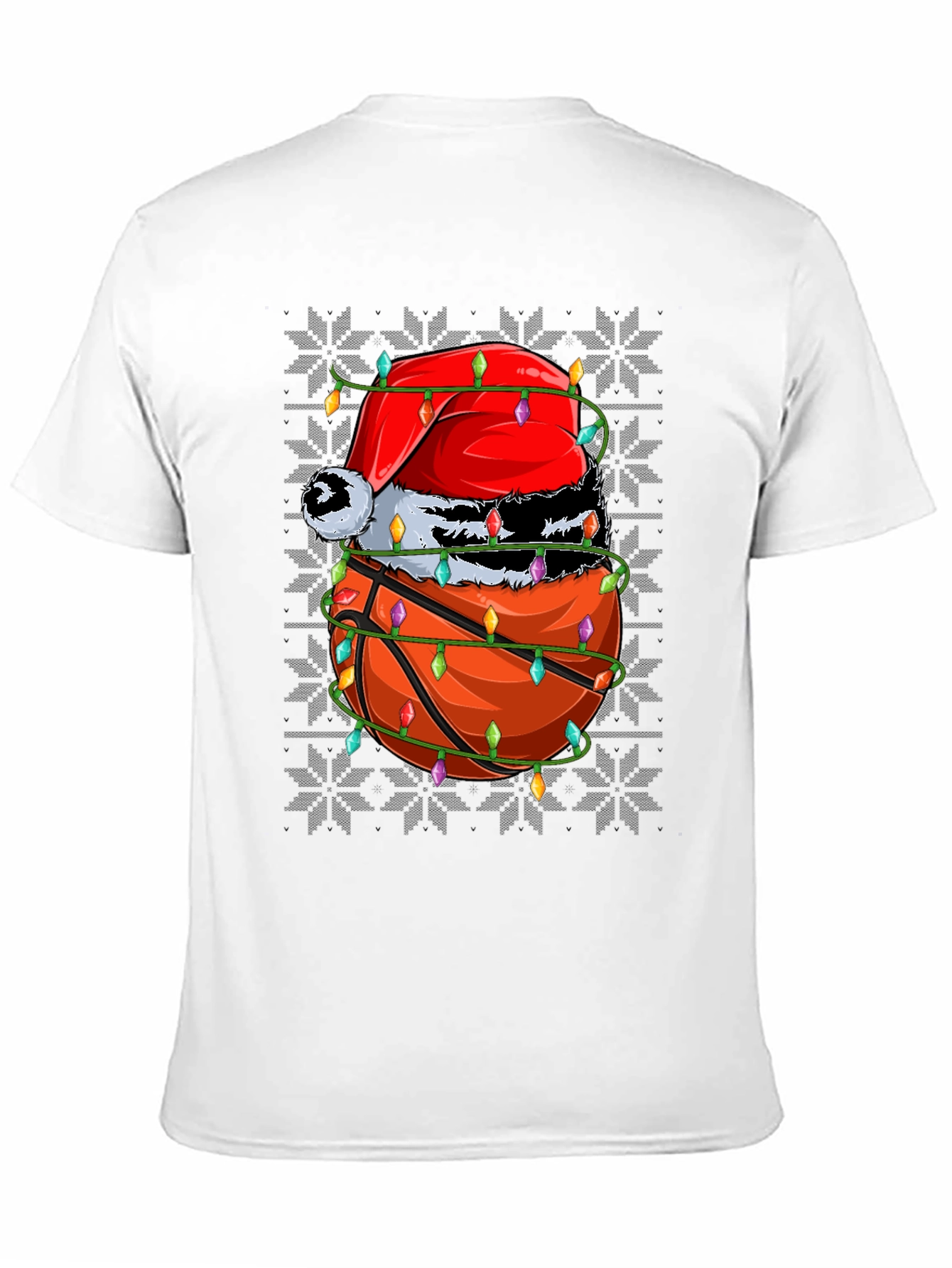 Festive Basketball Santa Hat T-Shirt