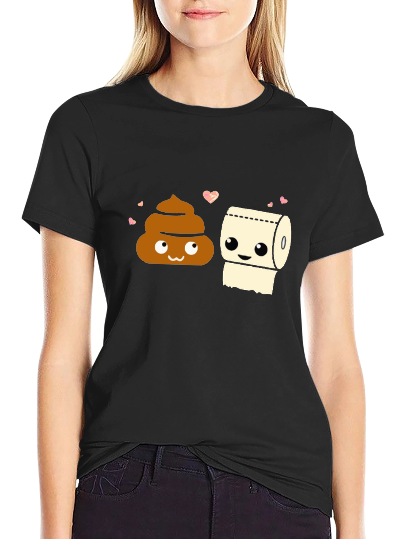 Funny Poop & Toilet Paper Matching Couple T-Shirt