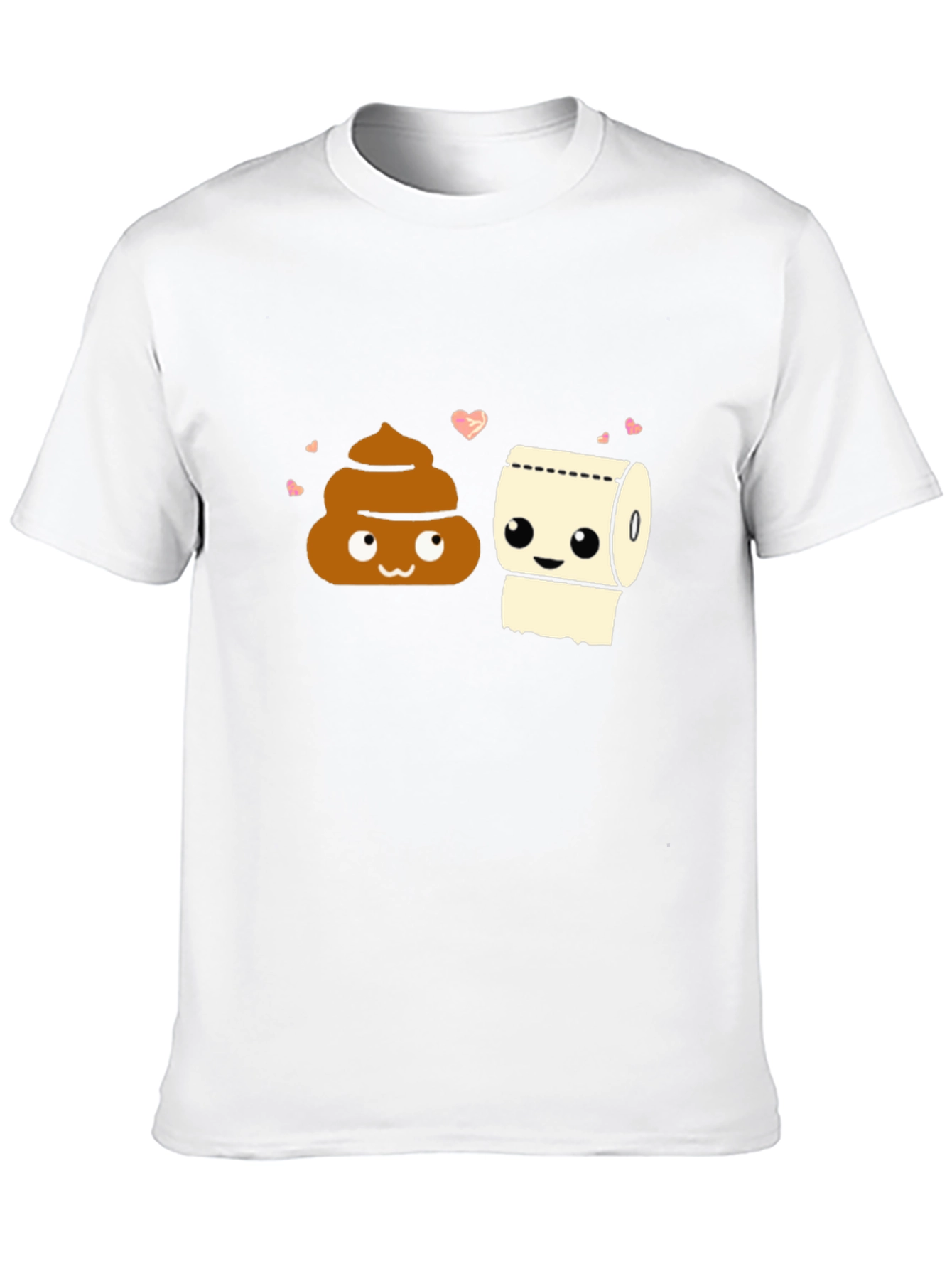 Funny Poop & Toilet Paper Matching Couple T-Shirt