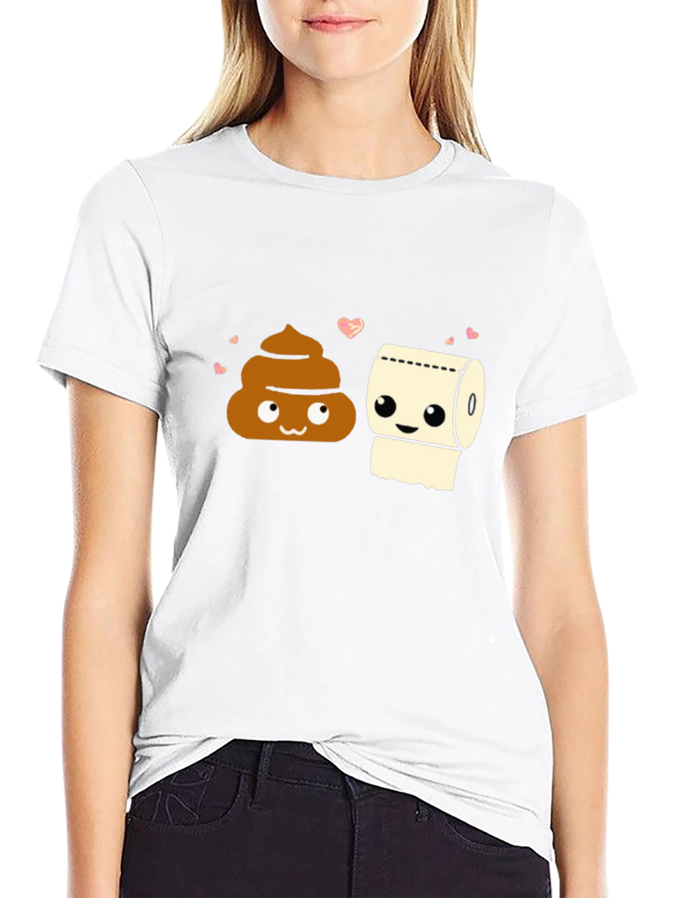 Funny Poop & Toilet Paper Matching Couple T-Shirt