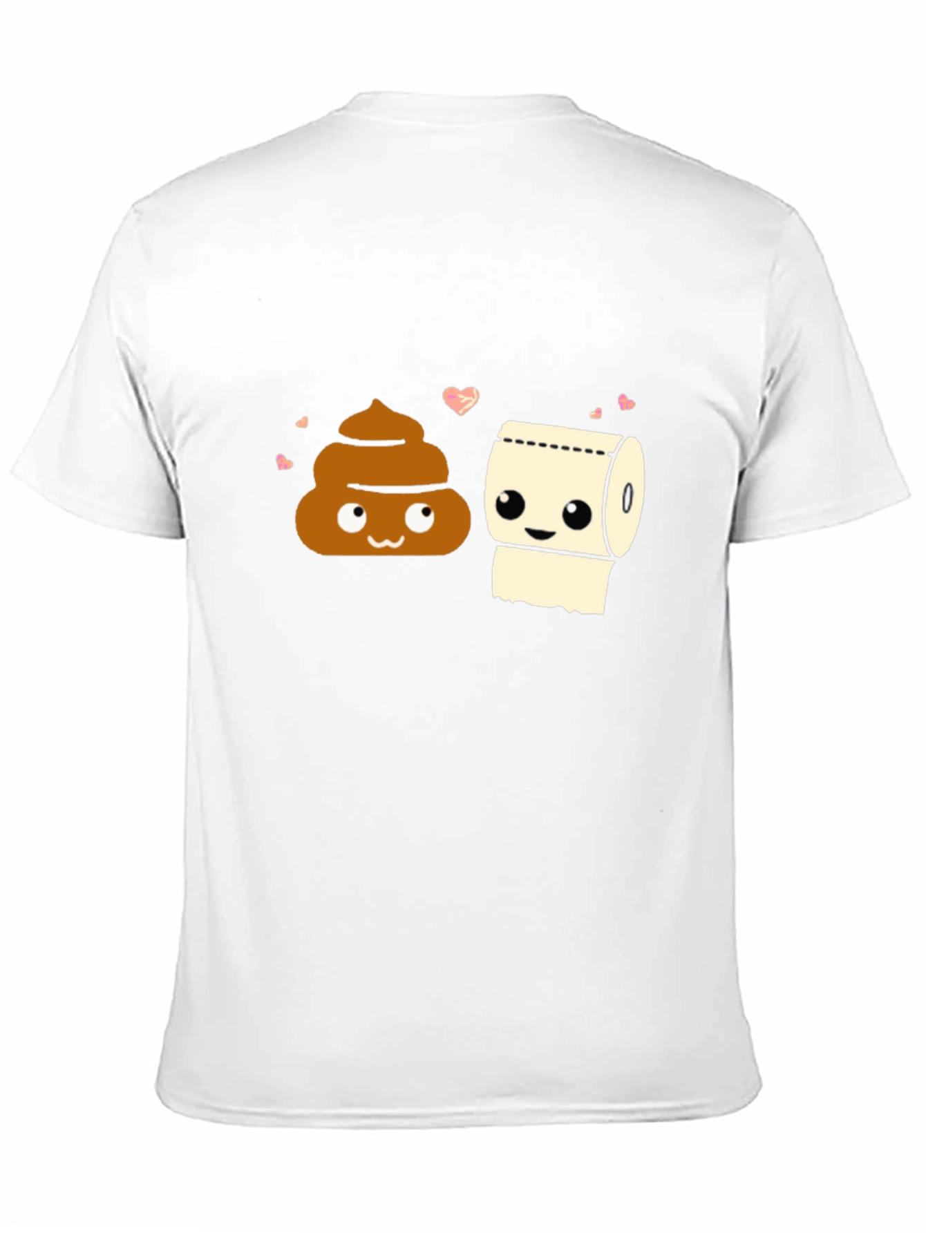 Funny Poop & Toilet Paper Matching Couple T-Shirt