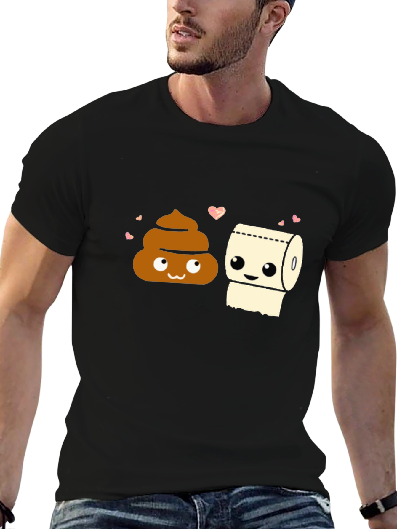 Funny Poop & Toilet Paper Matching Couple T-Shirt