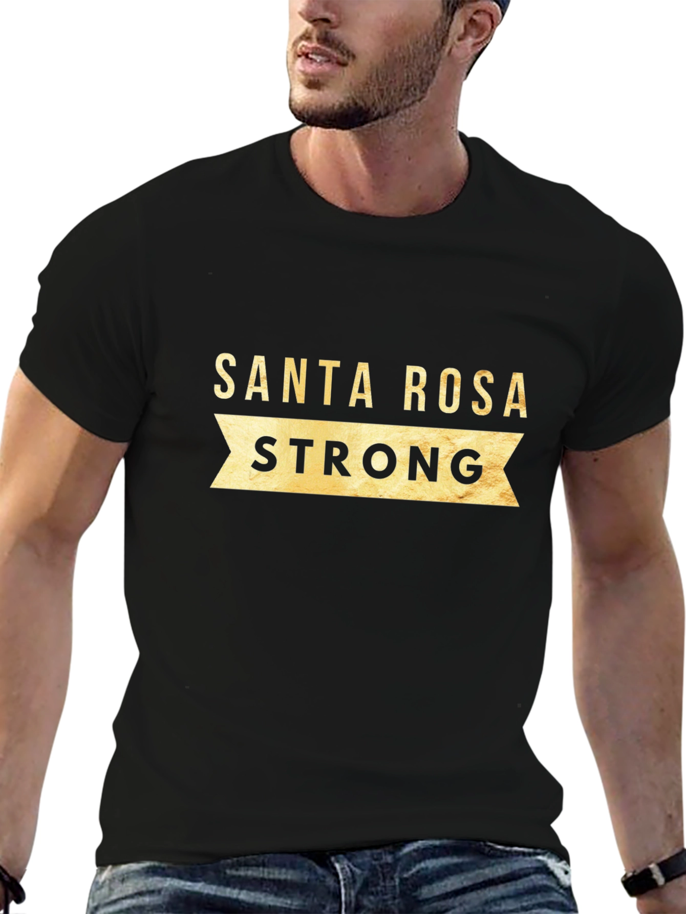 Santa Rosa Strong Graphic Tee - Black