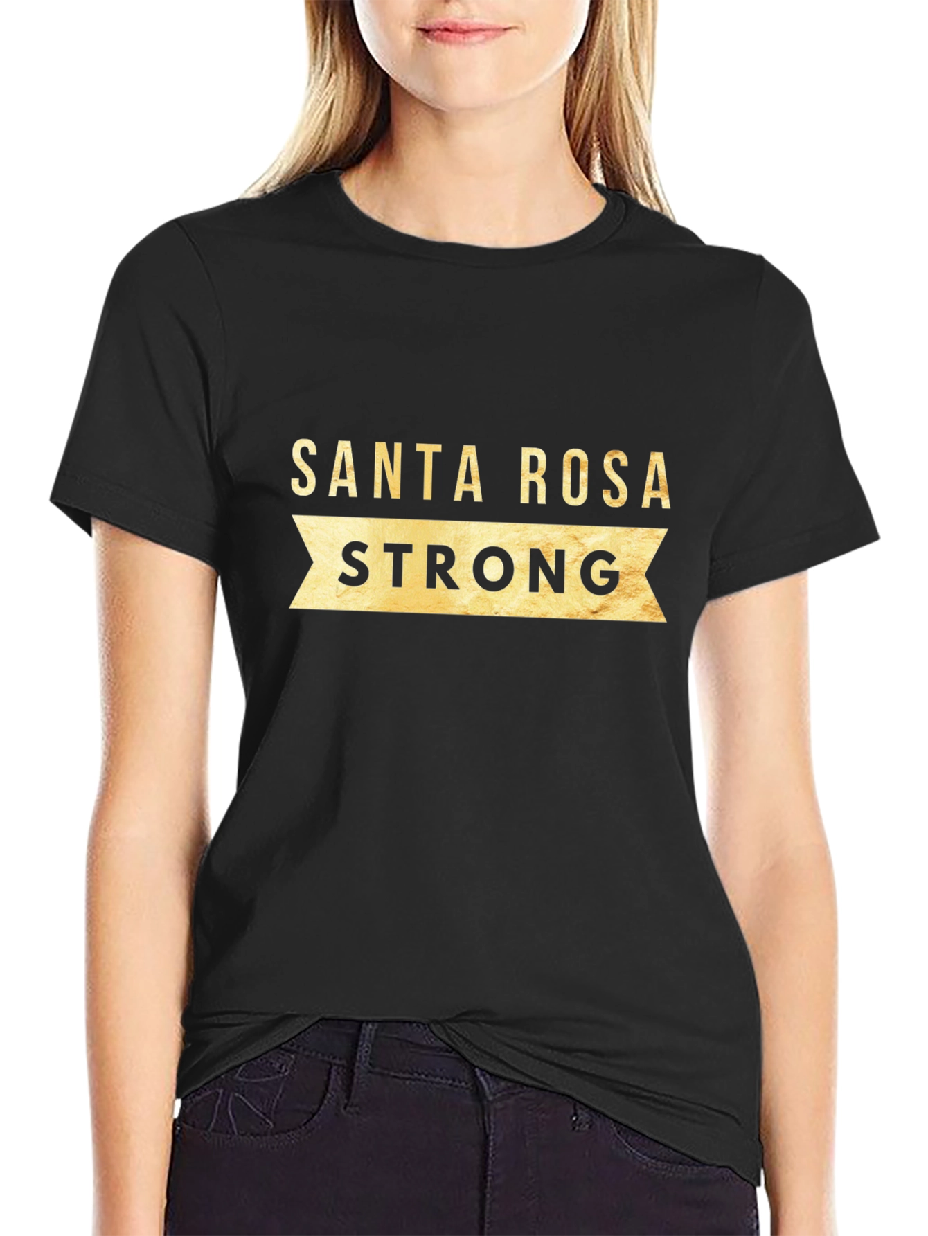 Santa Rosa Strong Graphic Tee - Black