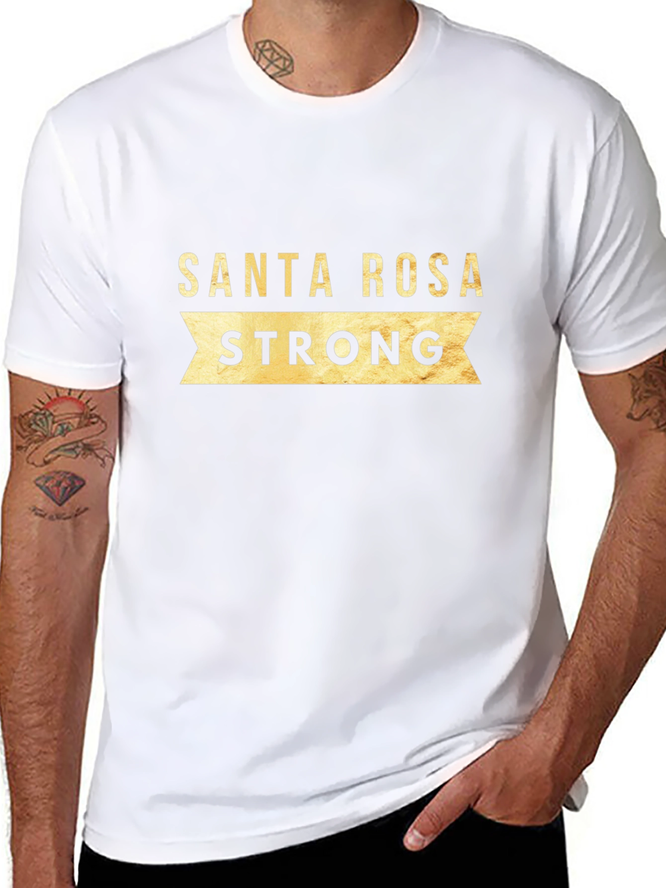 Santa Rosa Strong Graphic Tee - Black