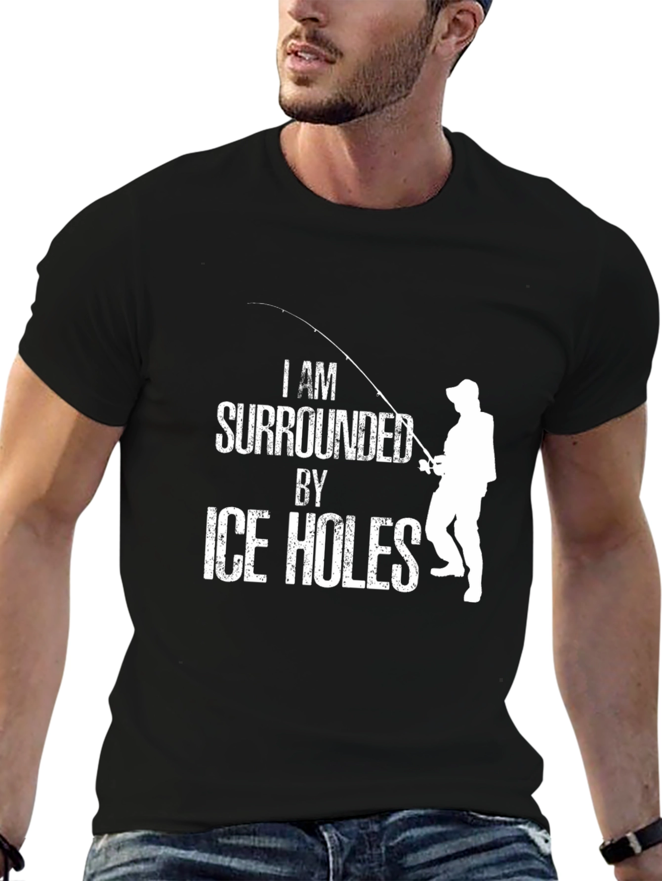 Ice Fishing T-Shirt - Surrounded by Ice Holes