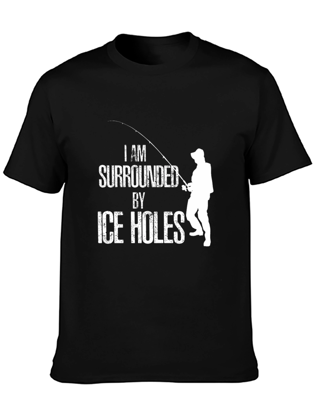 Ice Fishing T-Shirt - Surrounded by Ice Holes