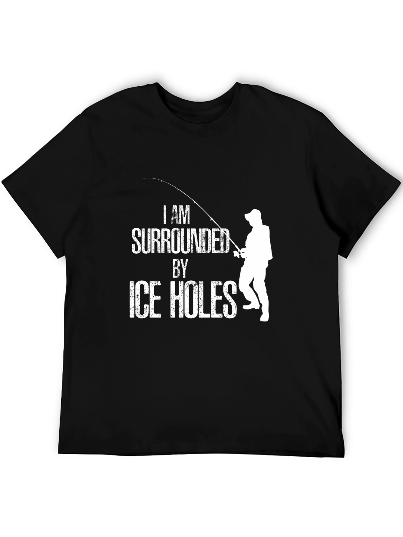 Ice Fishing T-Shirt - Surrounded by Ice Holes