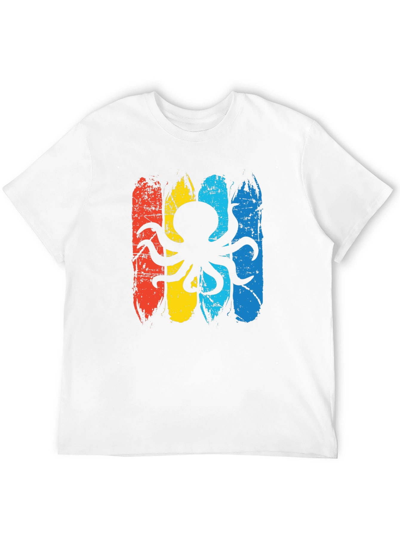 Retro Octopus Graphic T-Shirt - Black