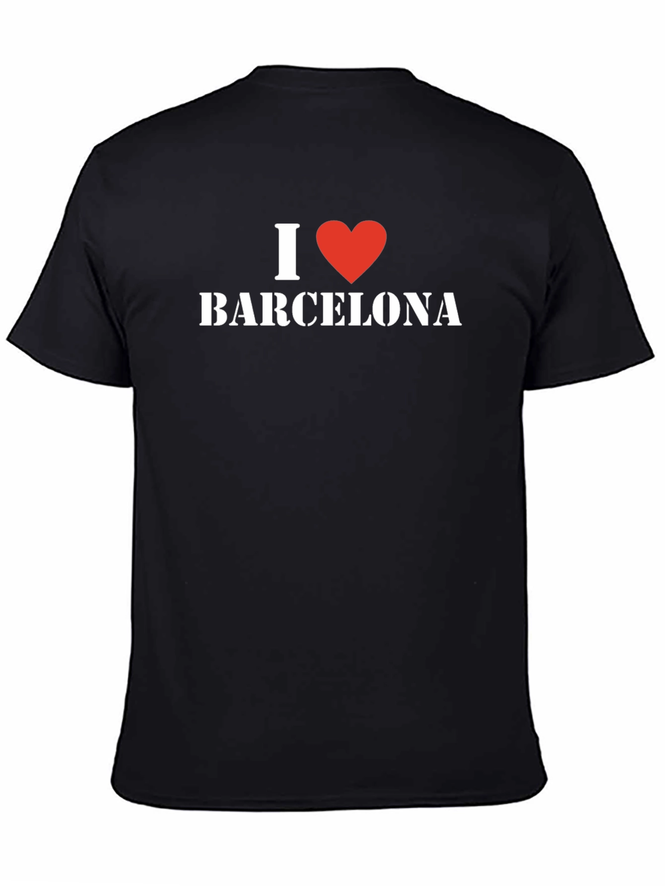 I Love Barcelona T-Shirt - Stylish Black Cotton Tee