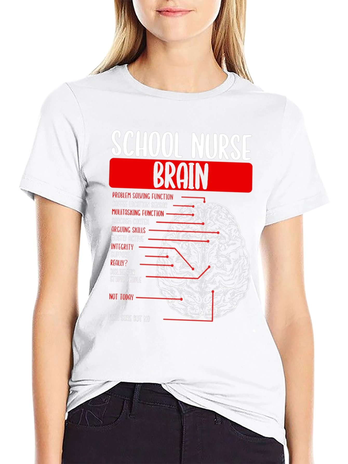 School Nurse Brain Anatomy T-Shirt
