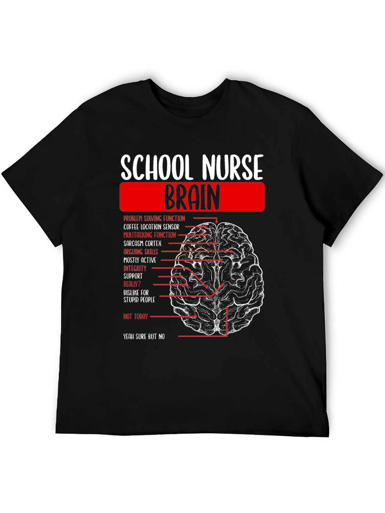 School Nurse Brain Anatomy T-Shirt